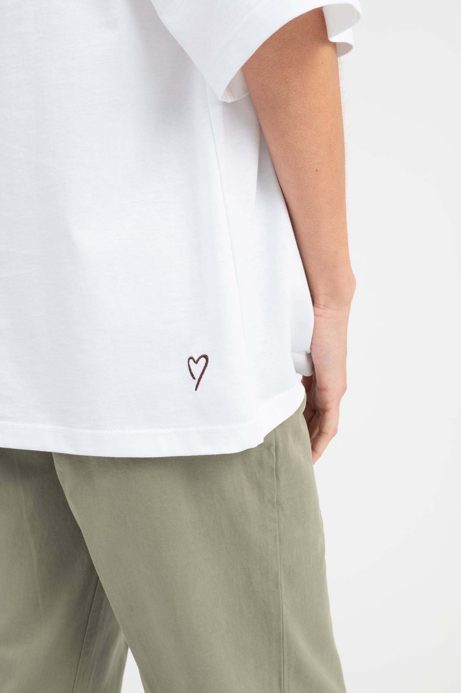 T-Shirt mit Print in Weiß