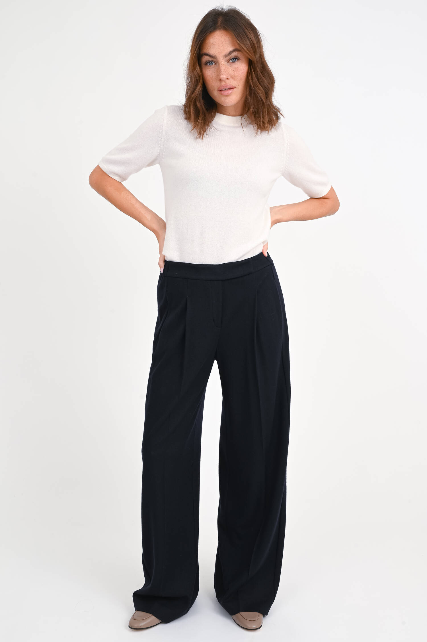 Hose aus reiner Wolle in Navy Hose aus reiner Wolle in Navy