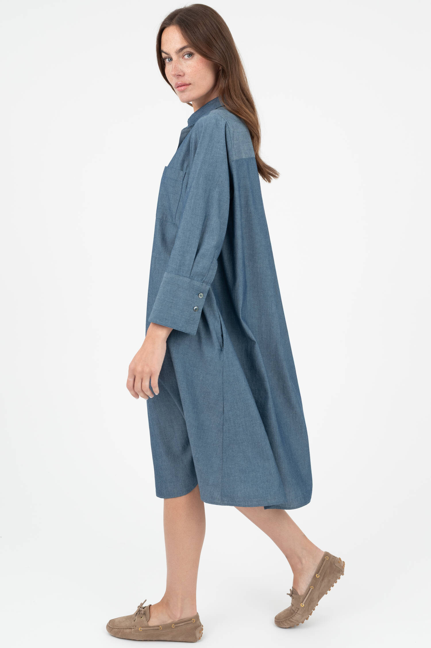 Kleid LENA in Dunkelblau meliert Kleid LENA in Dunkelblau meliert