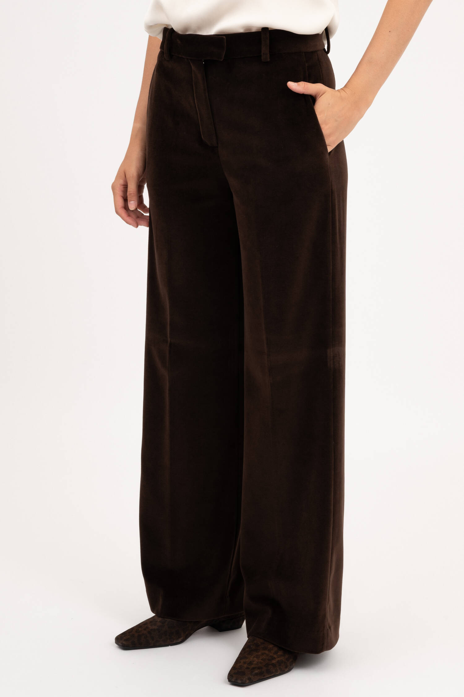 Samthose in Braun Samthose in Braun