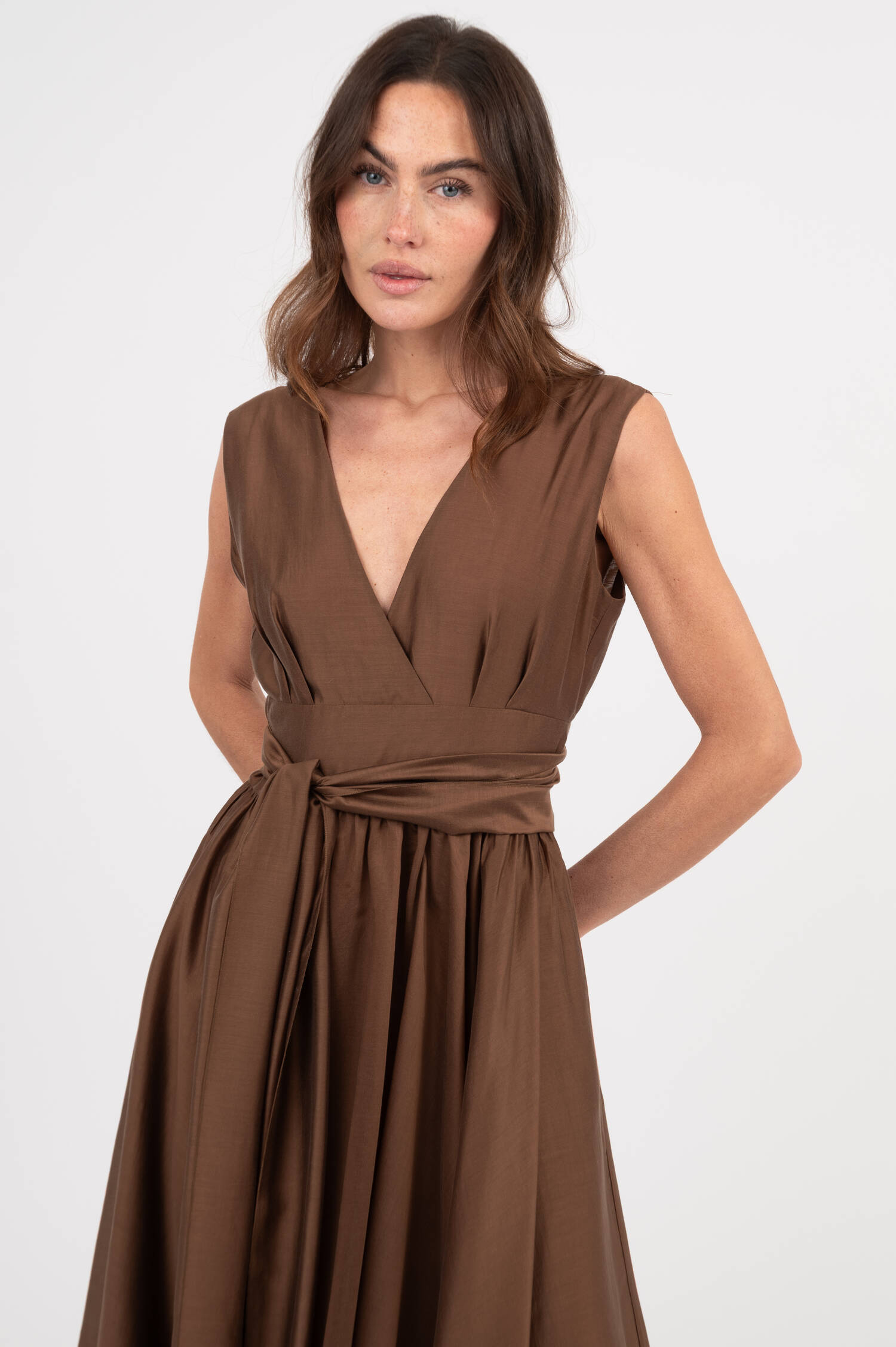 Elegantes Kleid in Schokobraun