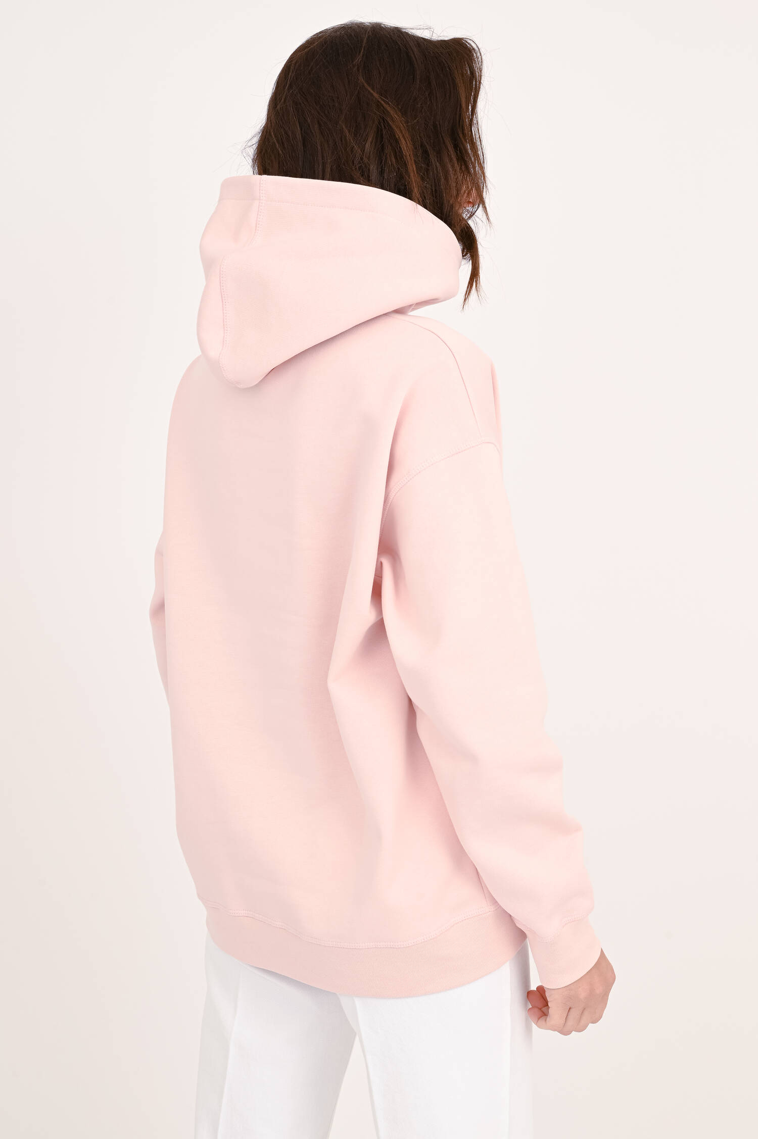 Hoodie mit Ganni-Schriftzug in Rosa
