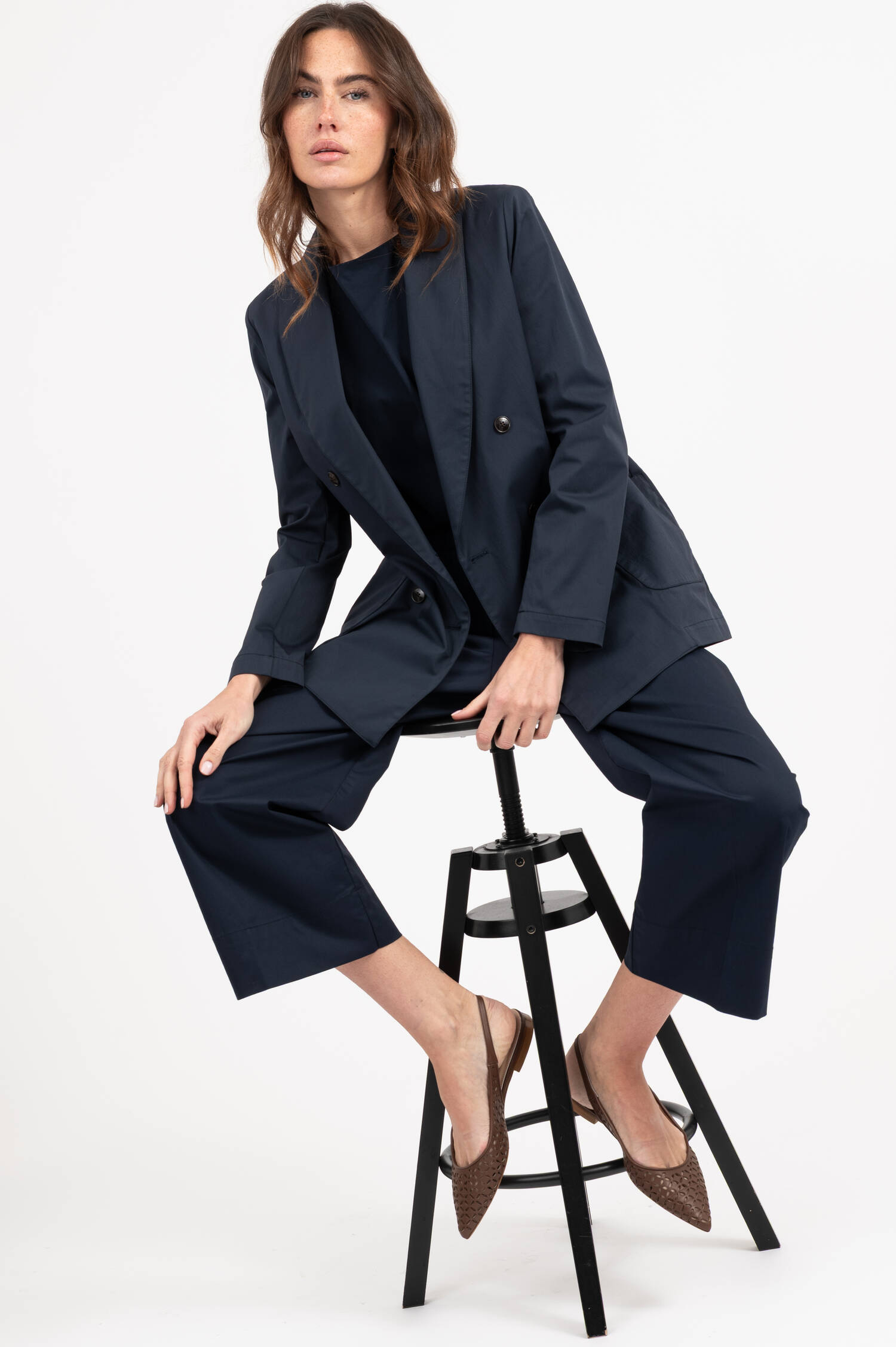 Slim Fit Blater GIACCA in Navy