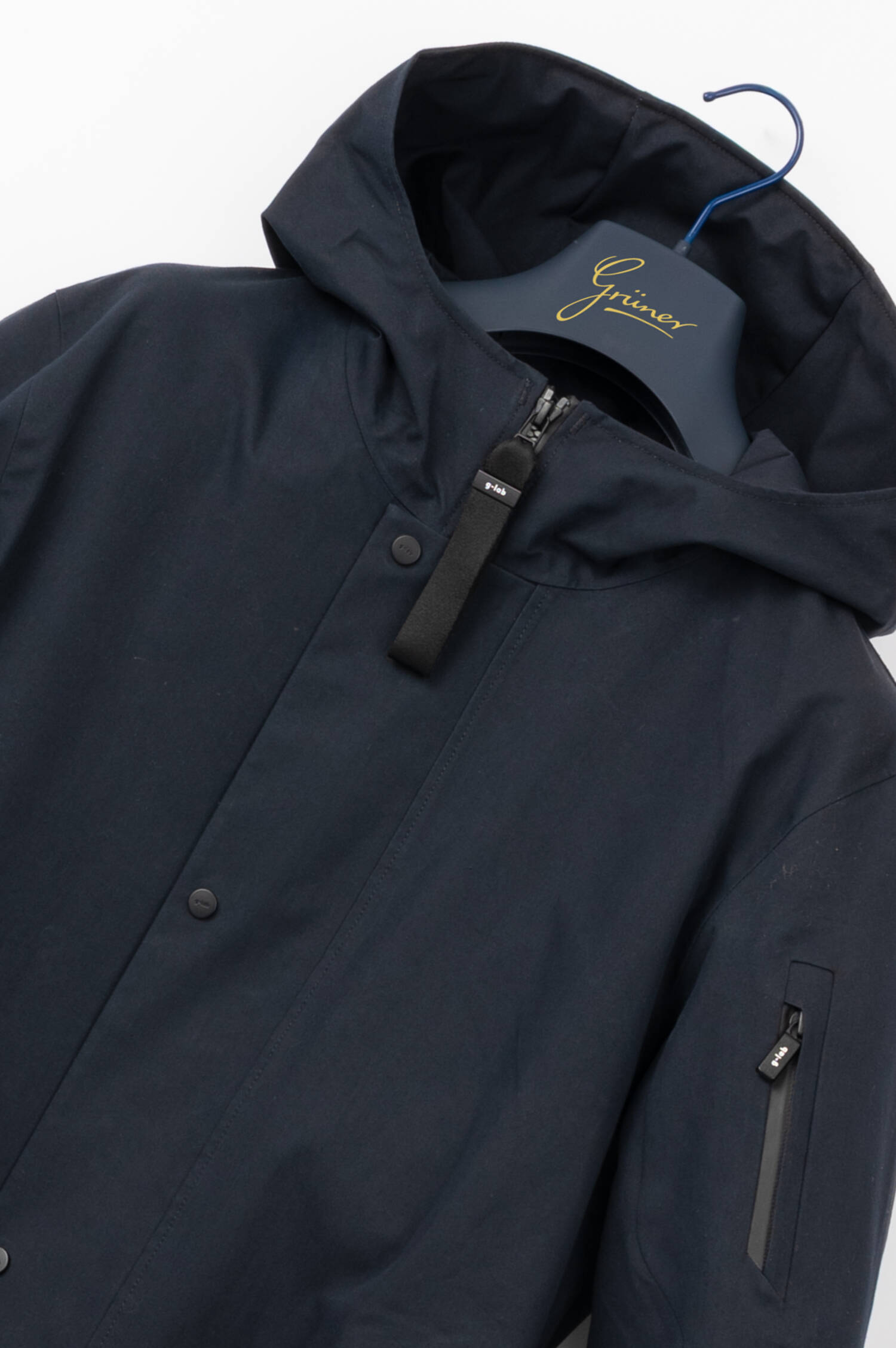 Parkamantel mit Kapuze in Navy