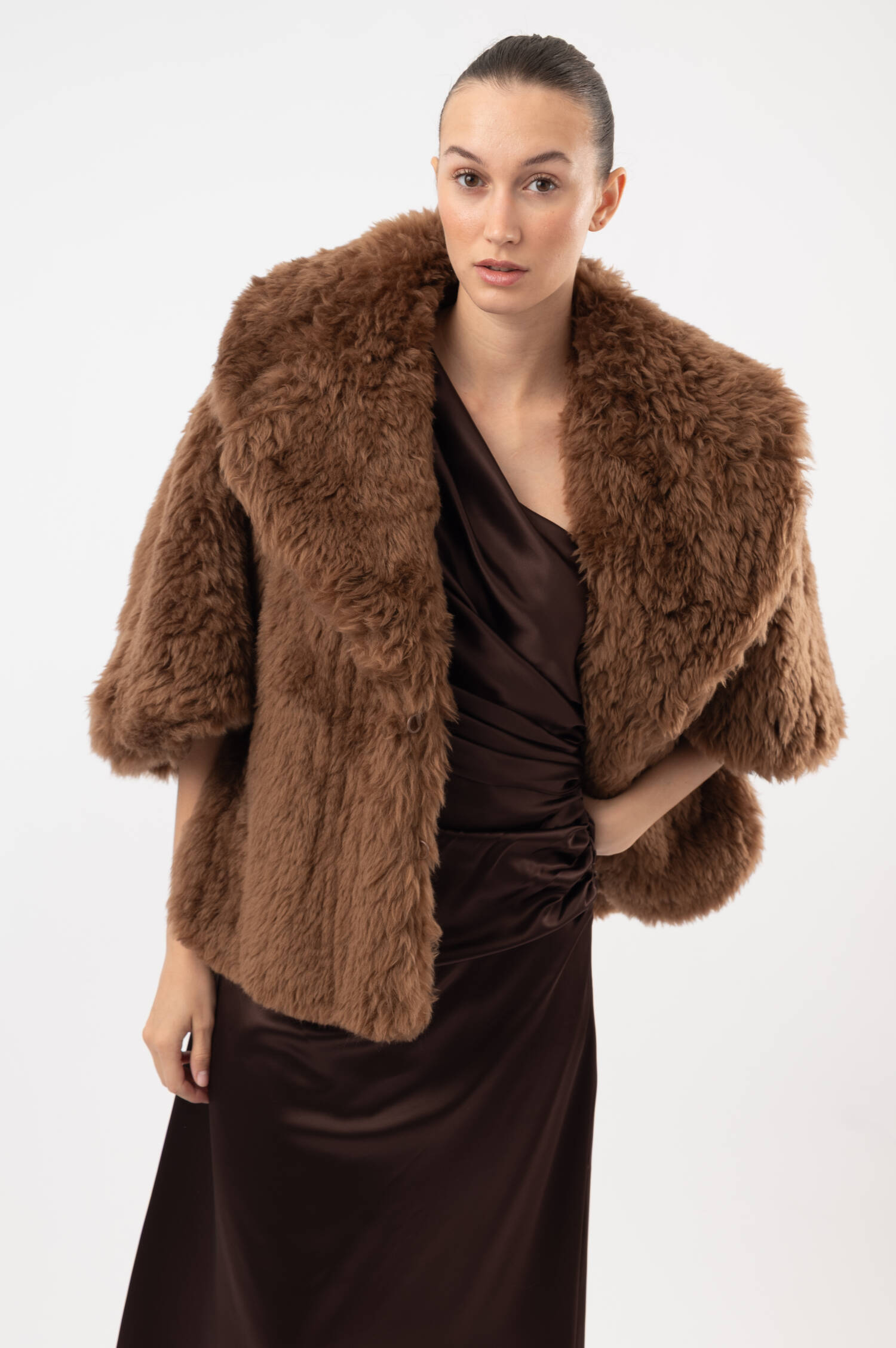 Faux-Fur-Jacke ACCORTA in Braun