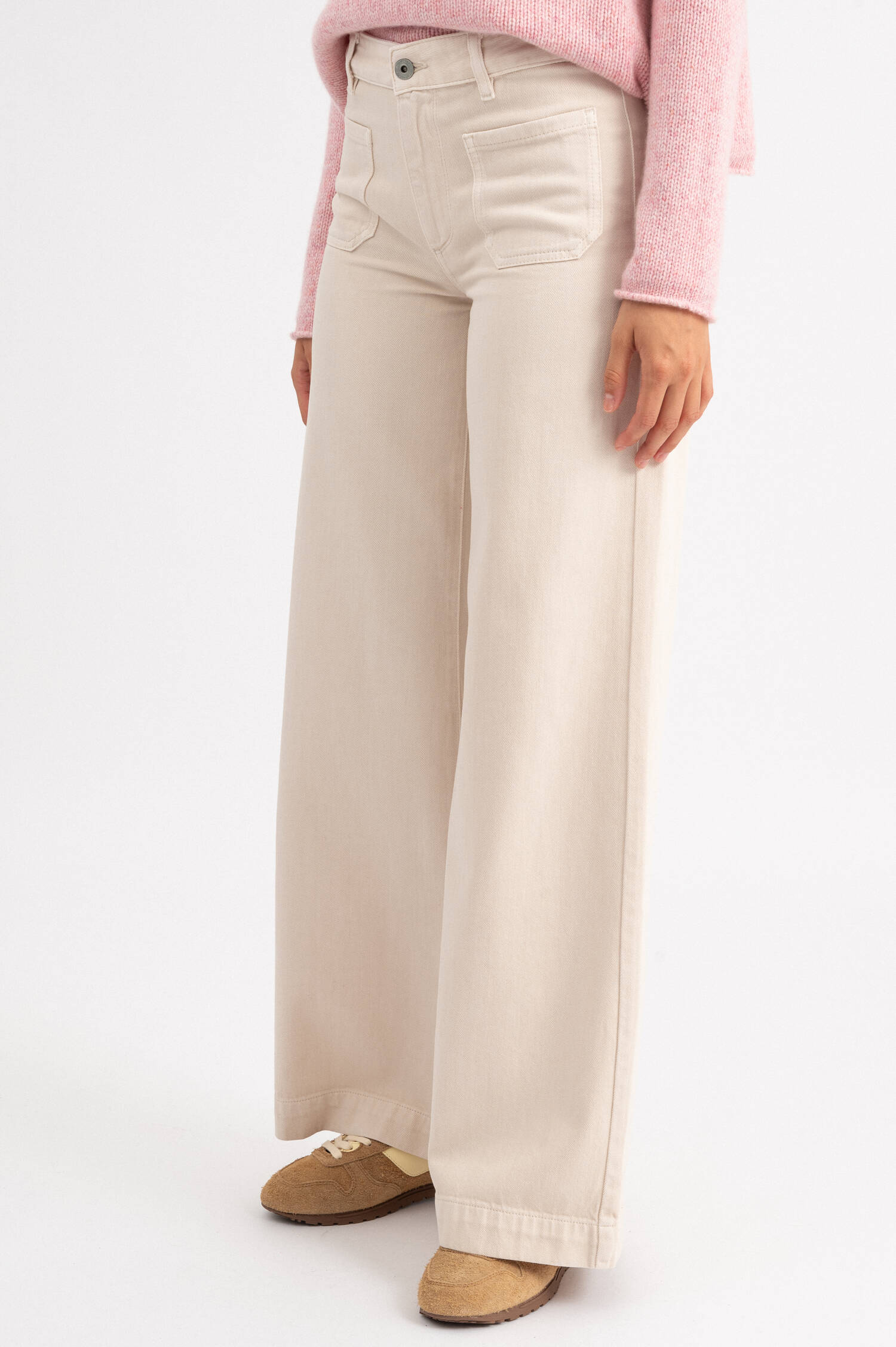 Wide-Leg Jeans MINAJY in Beige Wide-Leg Jeans MINAJY in Beige