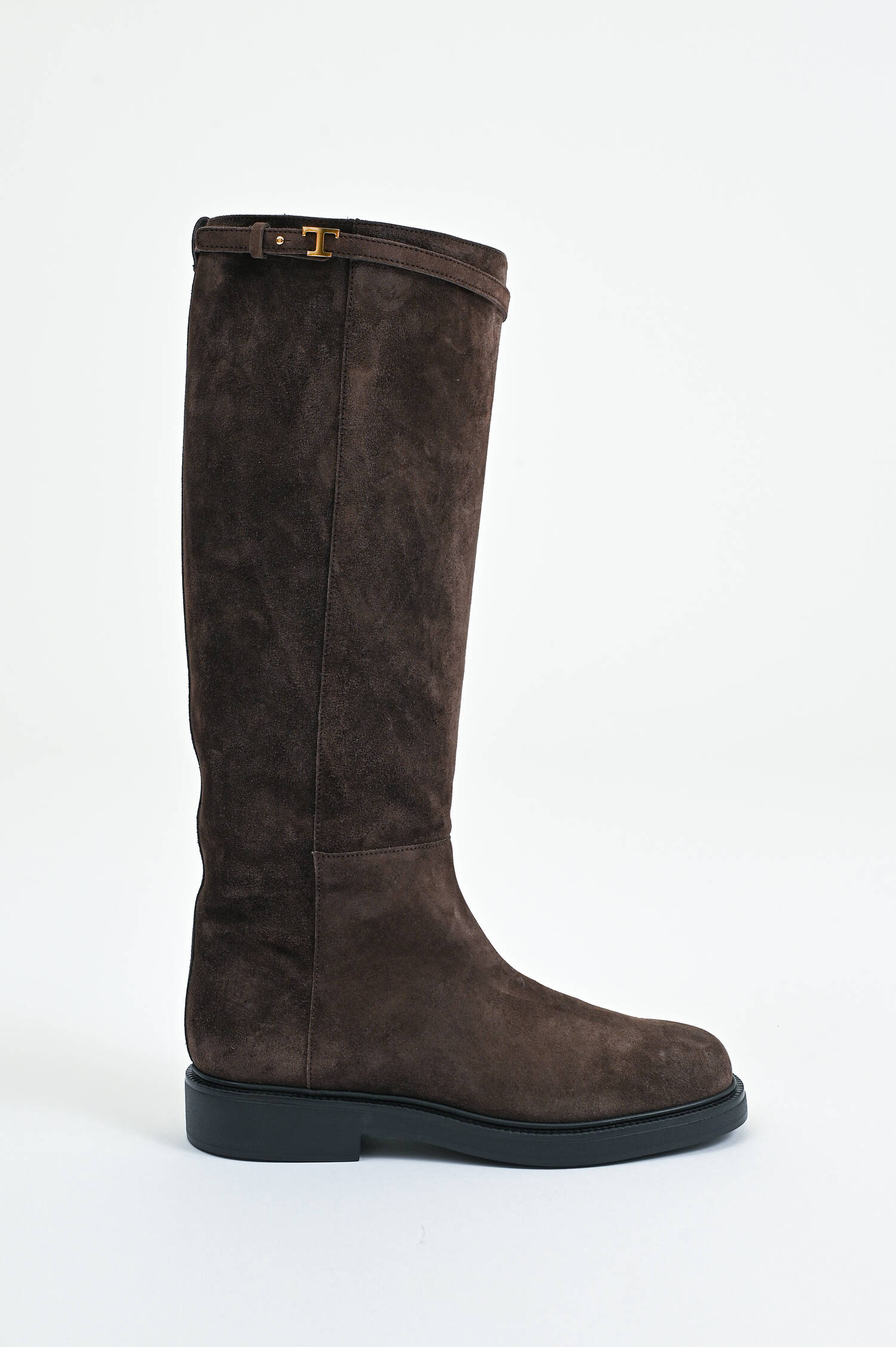 Stiefel aus Veloursleder in Chocolate Stiefel aus Veloursleder in Chocolate