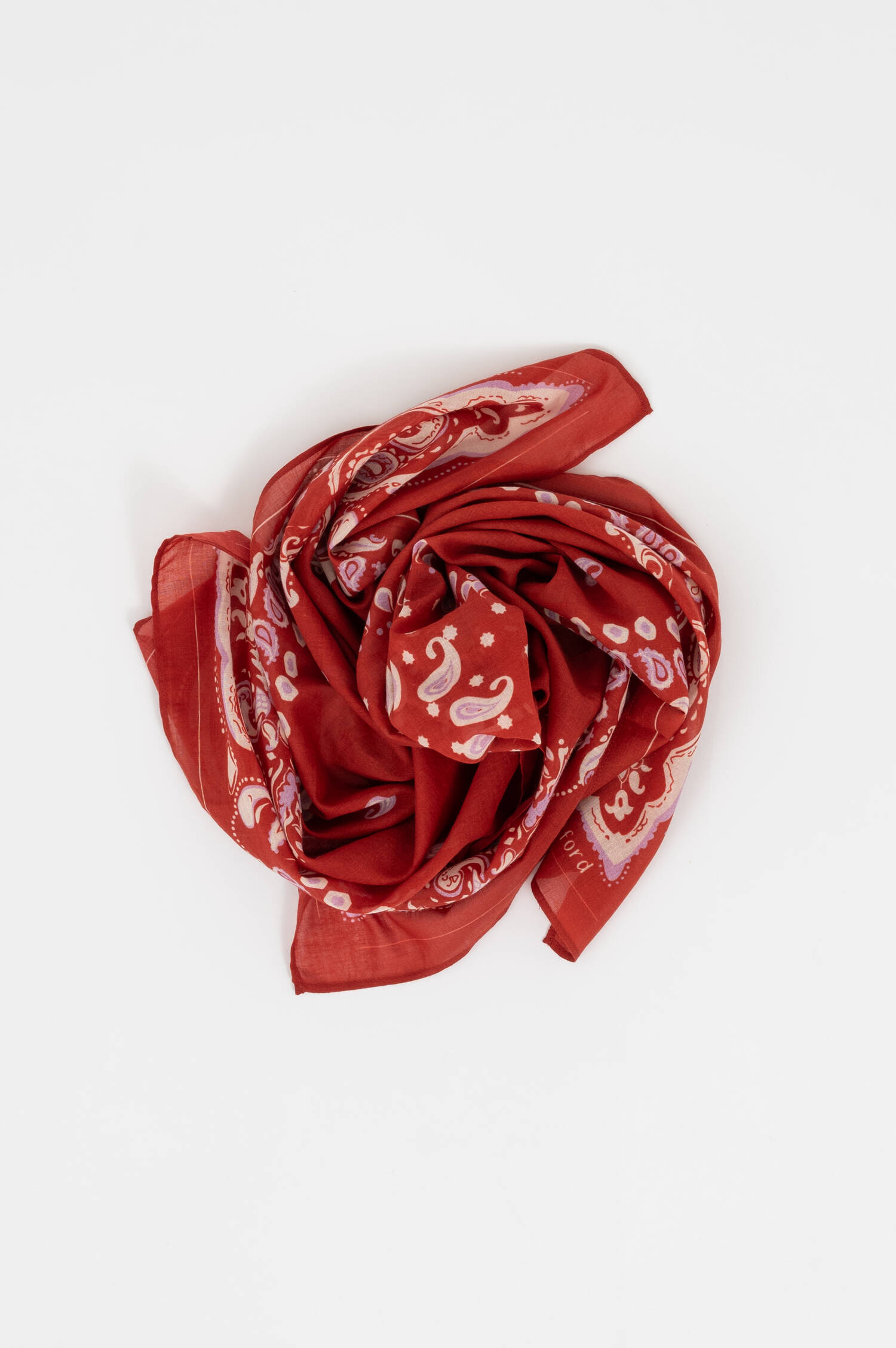 Tuch mit Paisley Print in Rot