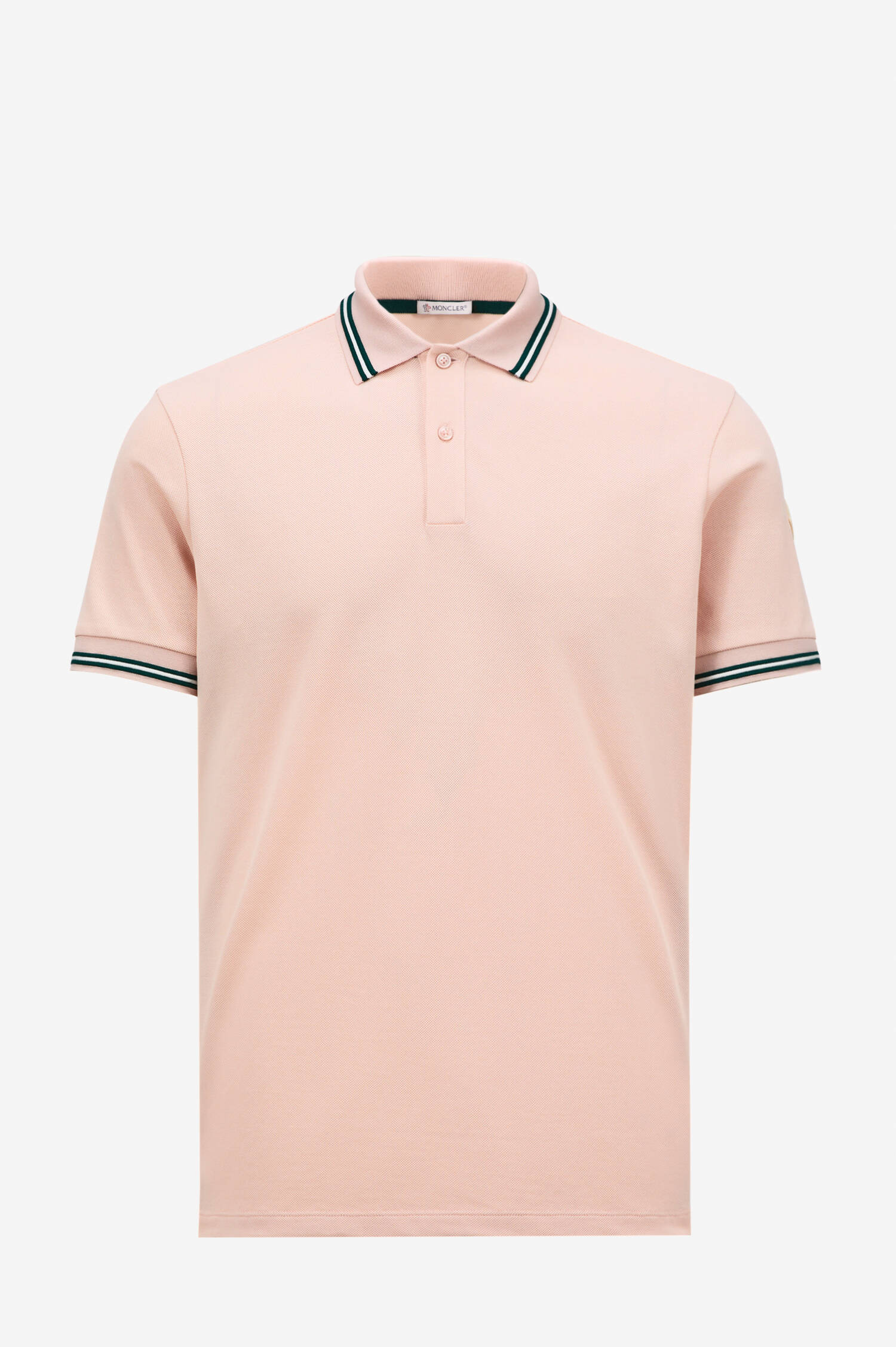  Poloshirt mit Streifen-Details in Rosa