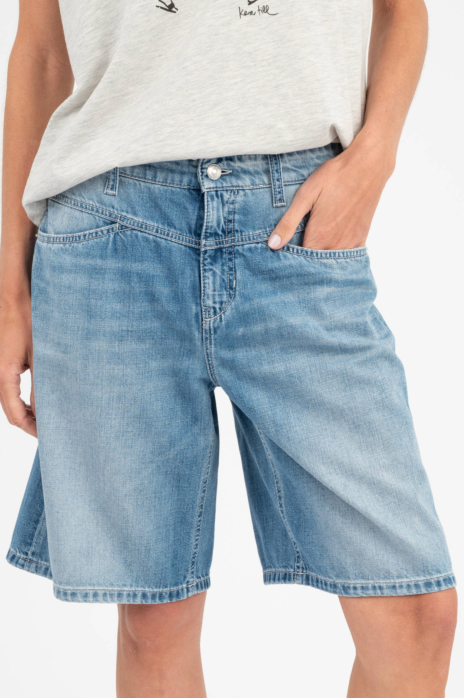 Denim Bermuda ELIN in Steelwaveblue