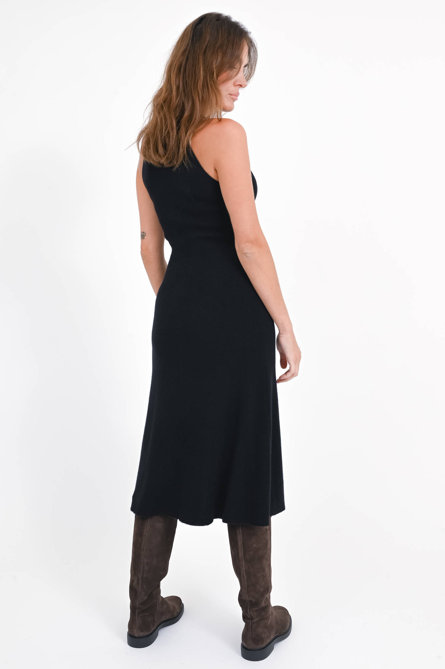 Cashmere Midi-Kleid PATRICIA in Schwarz Cashmere Midi-Kleid PATRICIA in Schwarz