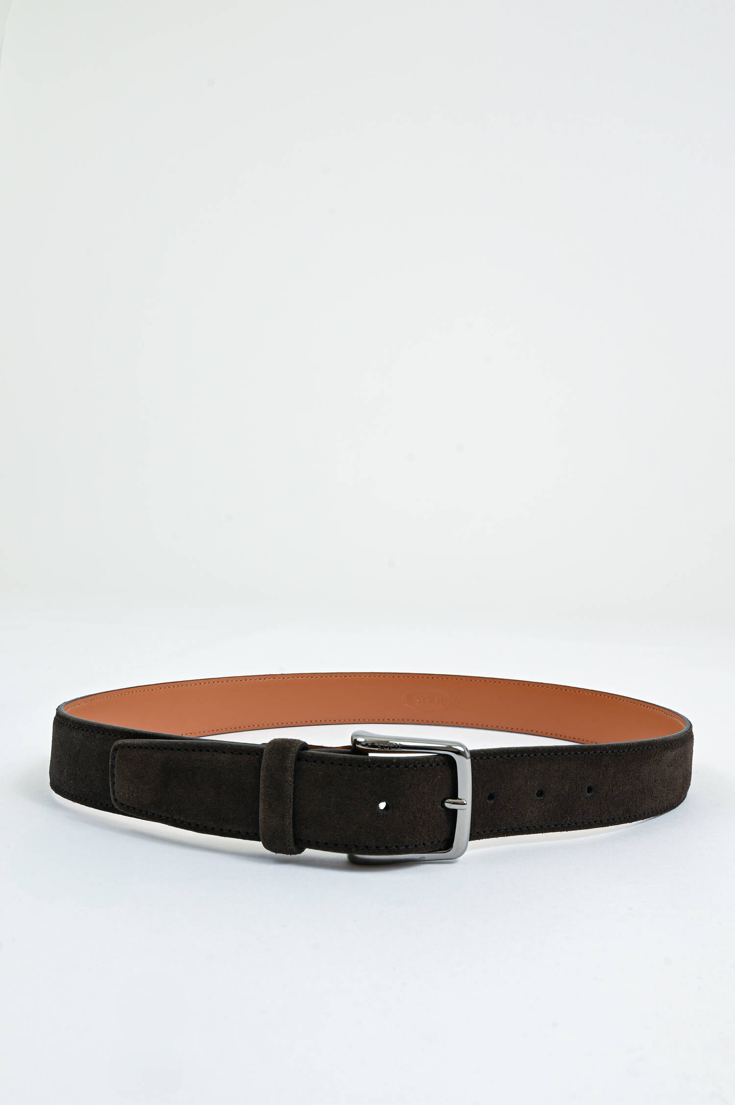 Gürtel aus Veloursleder in Braun