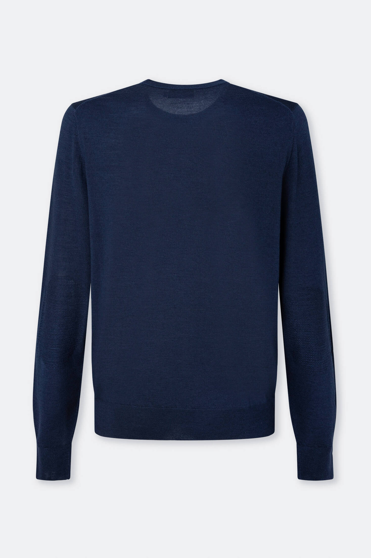 Pullover aus Merinoseide in Navy