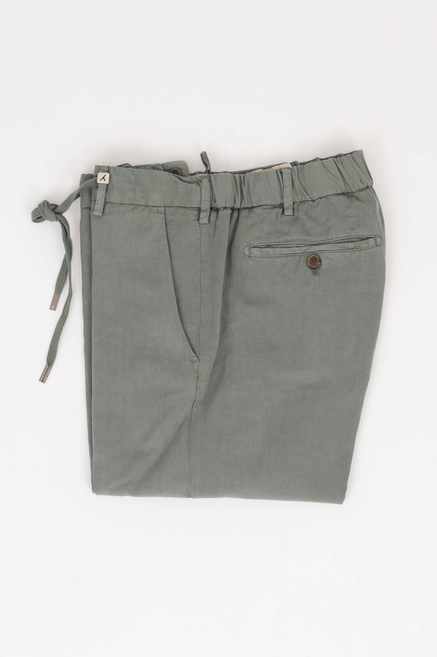 Chino mit Kordelzug in Khaki