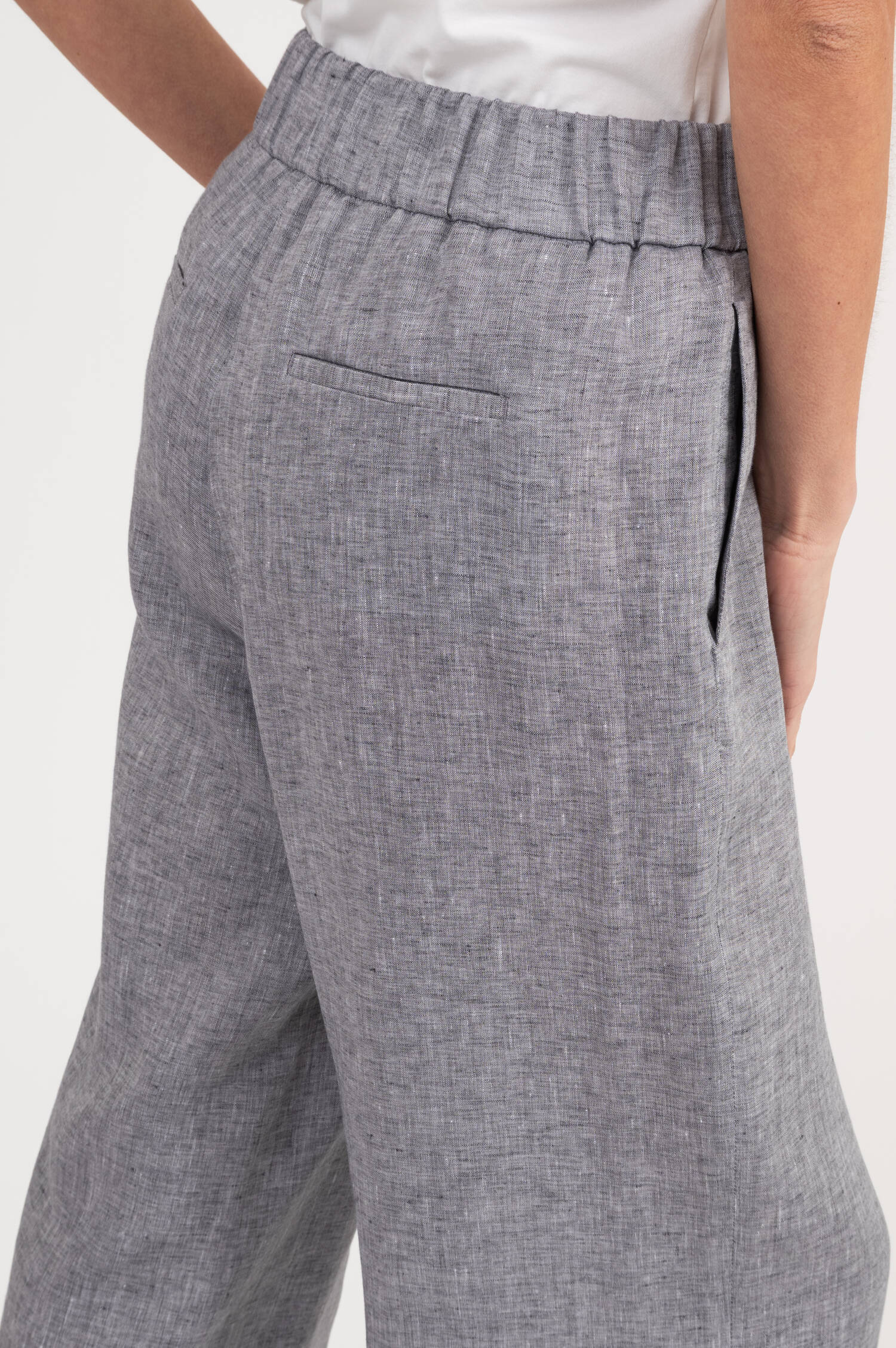 Hose in Blau meliert