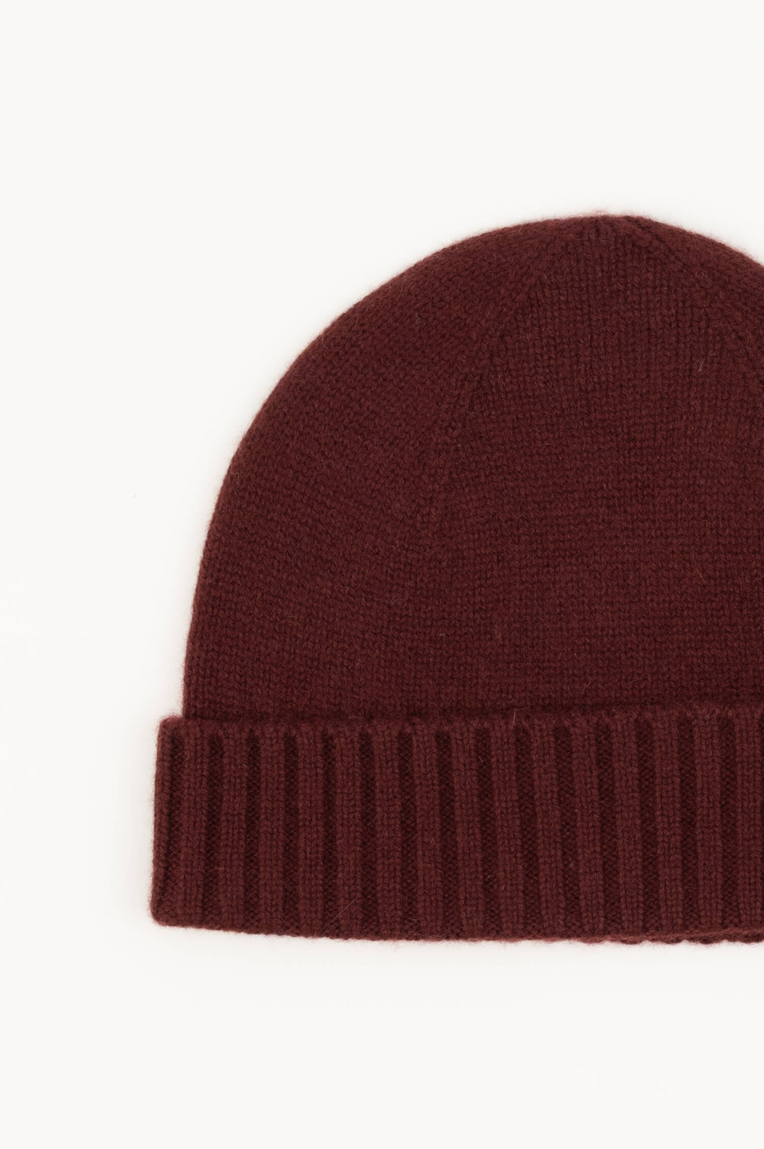 Cashmere-Beanie in Bordeaux
