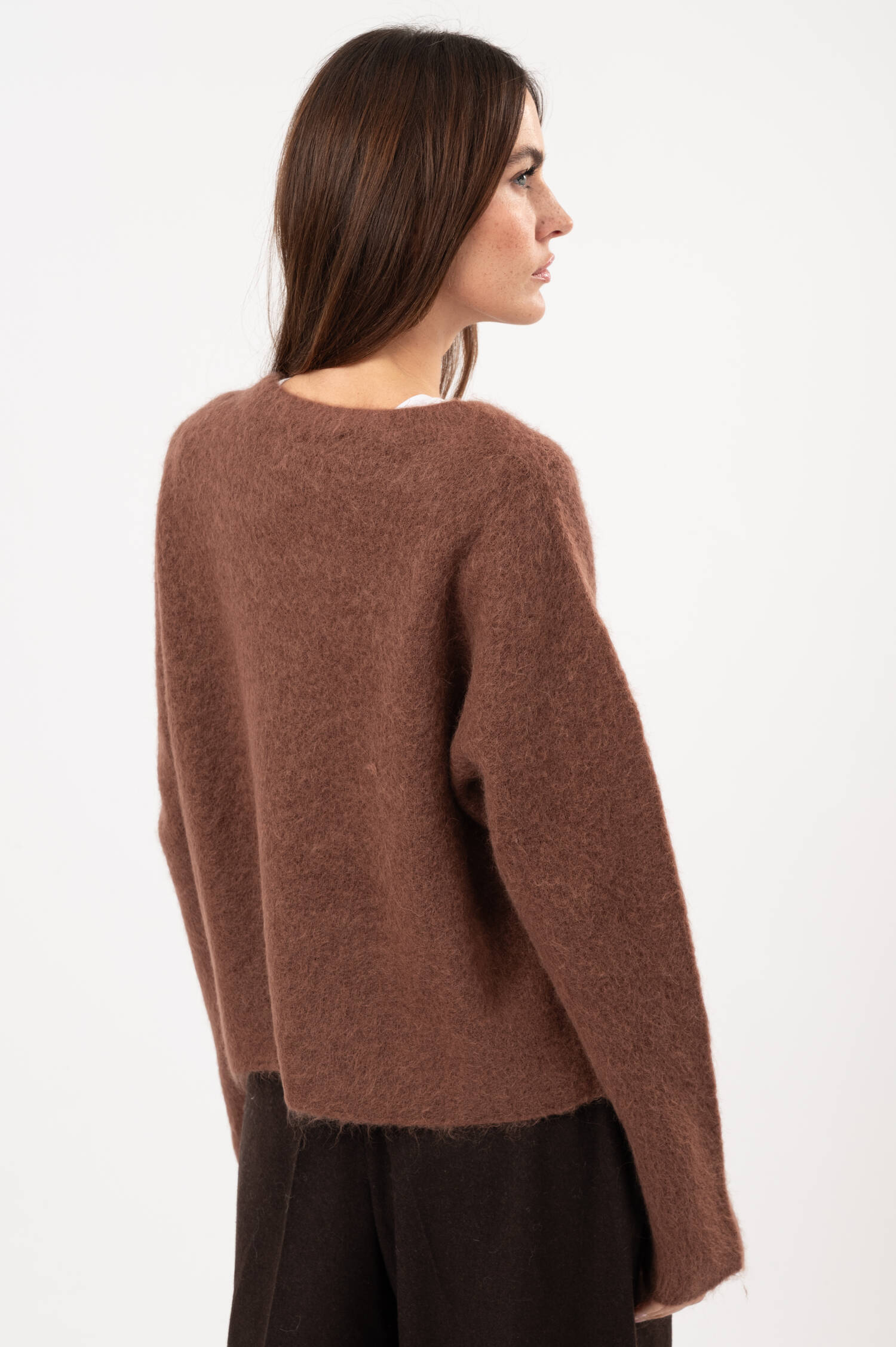 Alpaka-Mix Sweater in Braun Alpaka-Mix Sweater in Braun