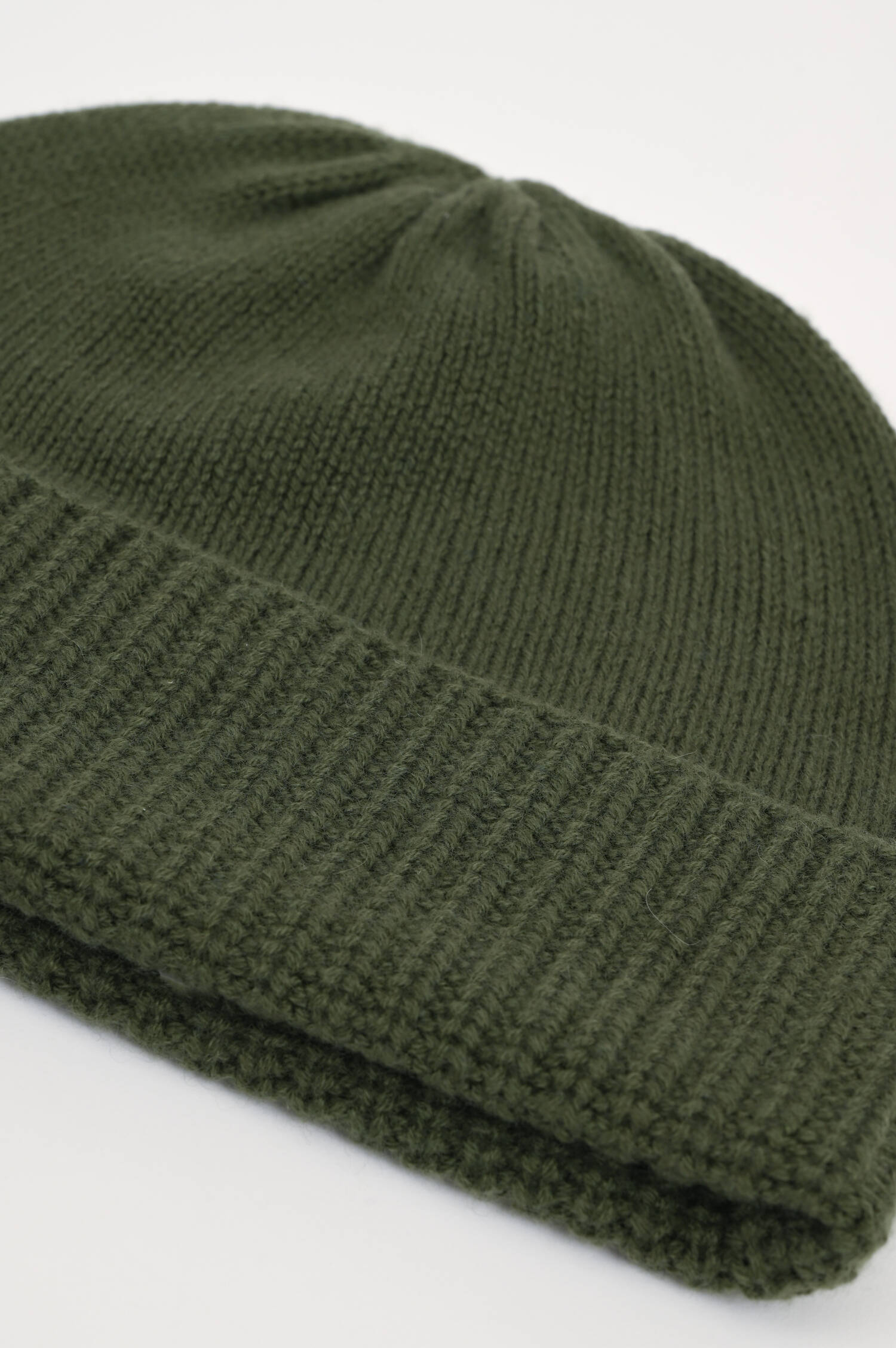 Cashmere Mütze in Dunkelgrün