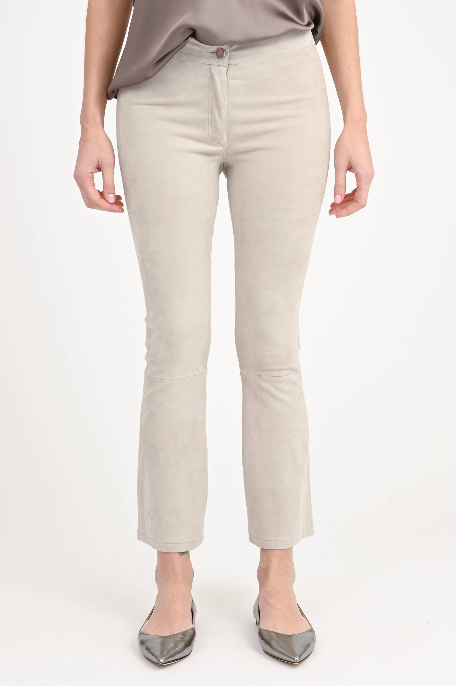  Suede Lederhose LIVELY mit Kick in Ecru