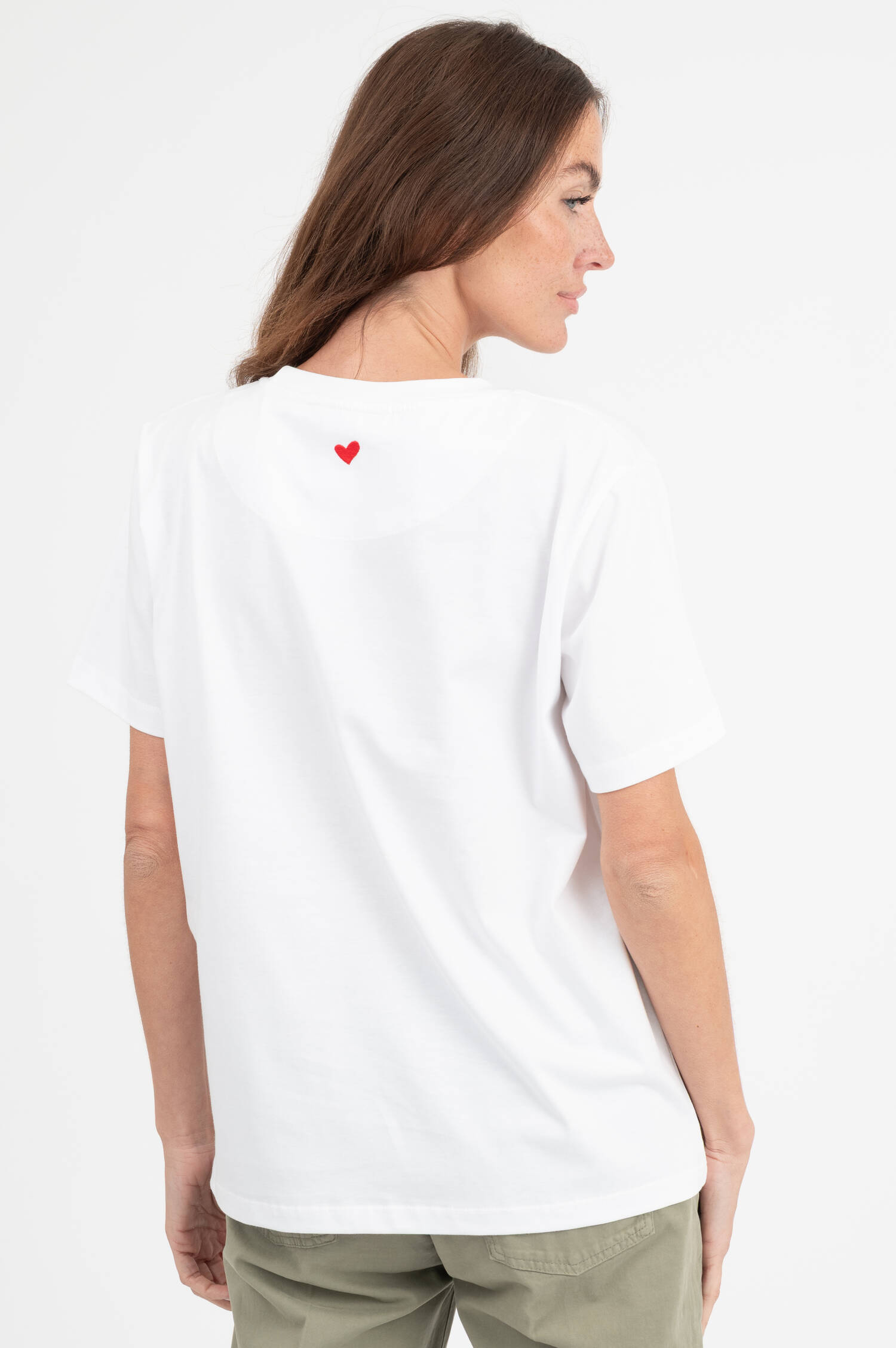 T-Shirt mit Dackel Illustration in Weiß T-Shirt mit Dackel Illustration in Weiß
