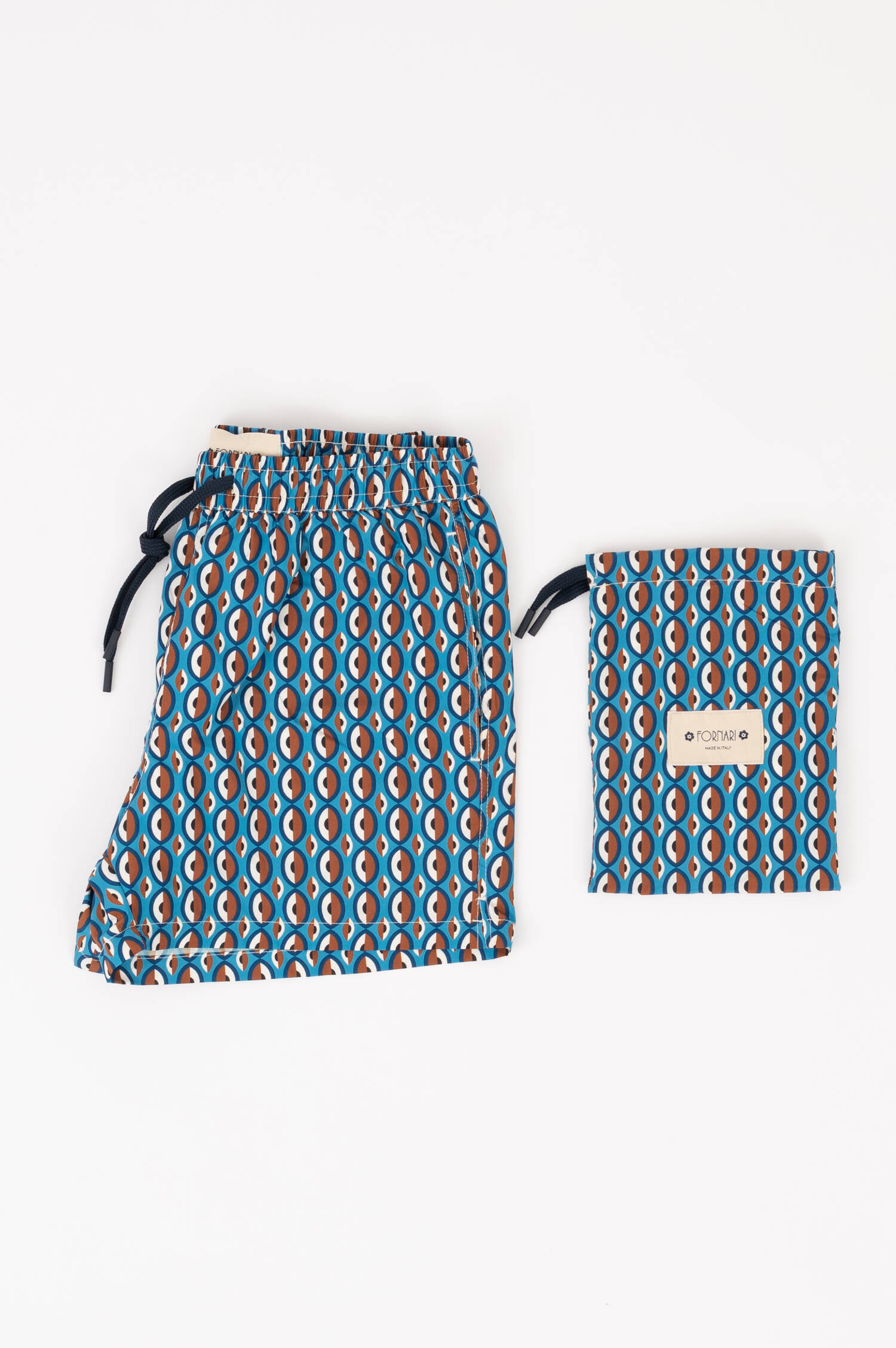 Badehose MANITOU in Blau/Braun