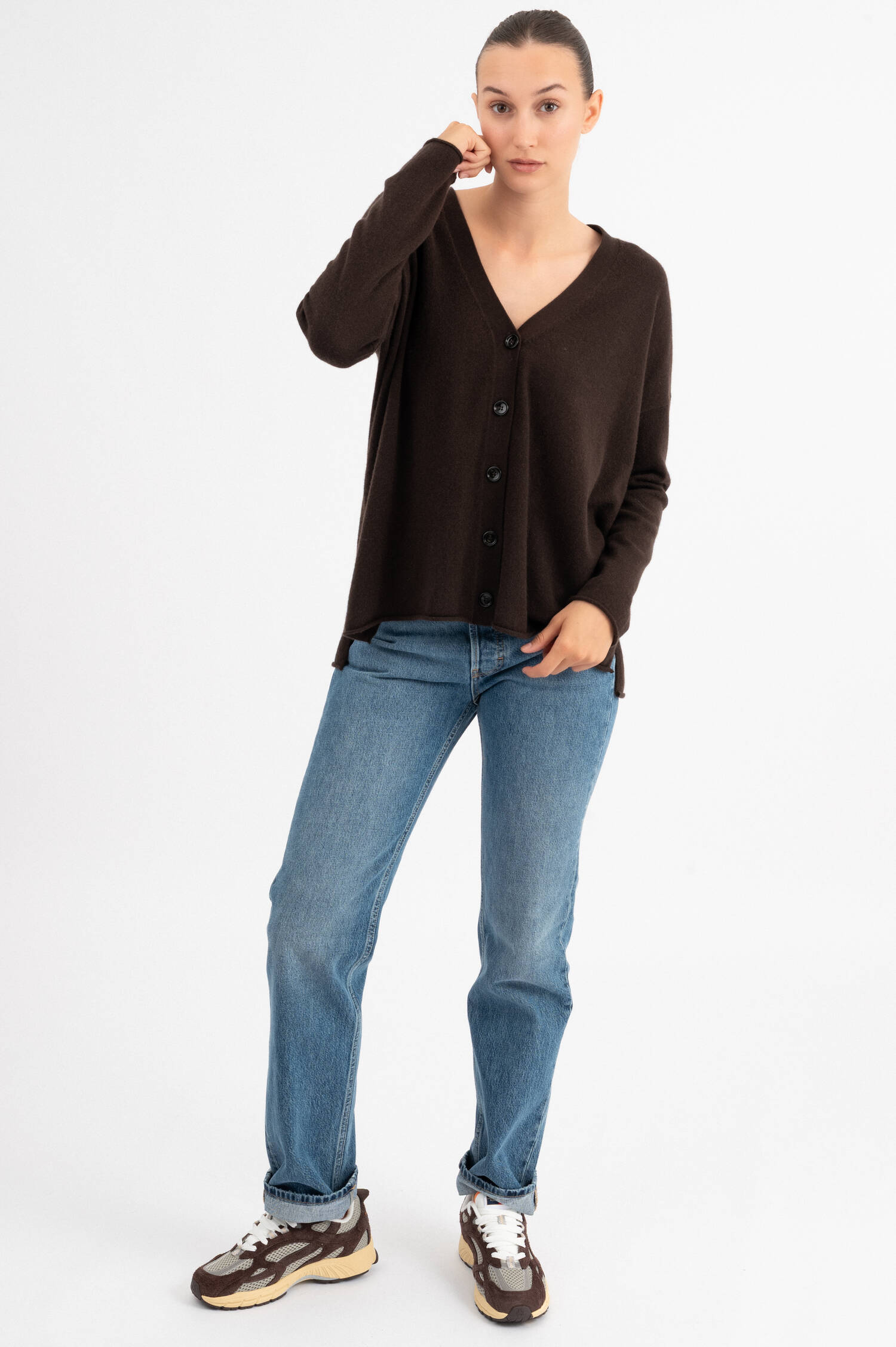 Cashmere Cardigan in Braun Cashmere Cardigan in Braun