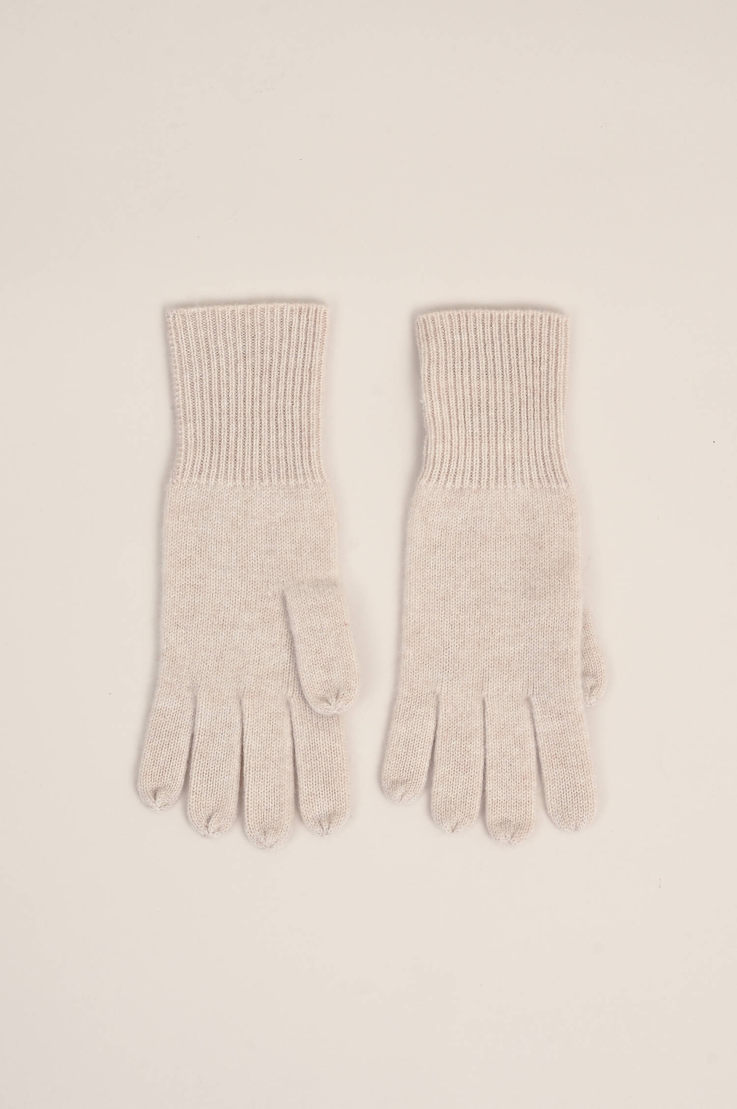 Cashmere Handschuhe in Beige meliert