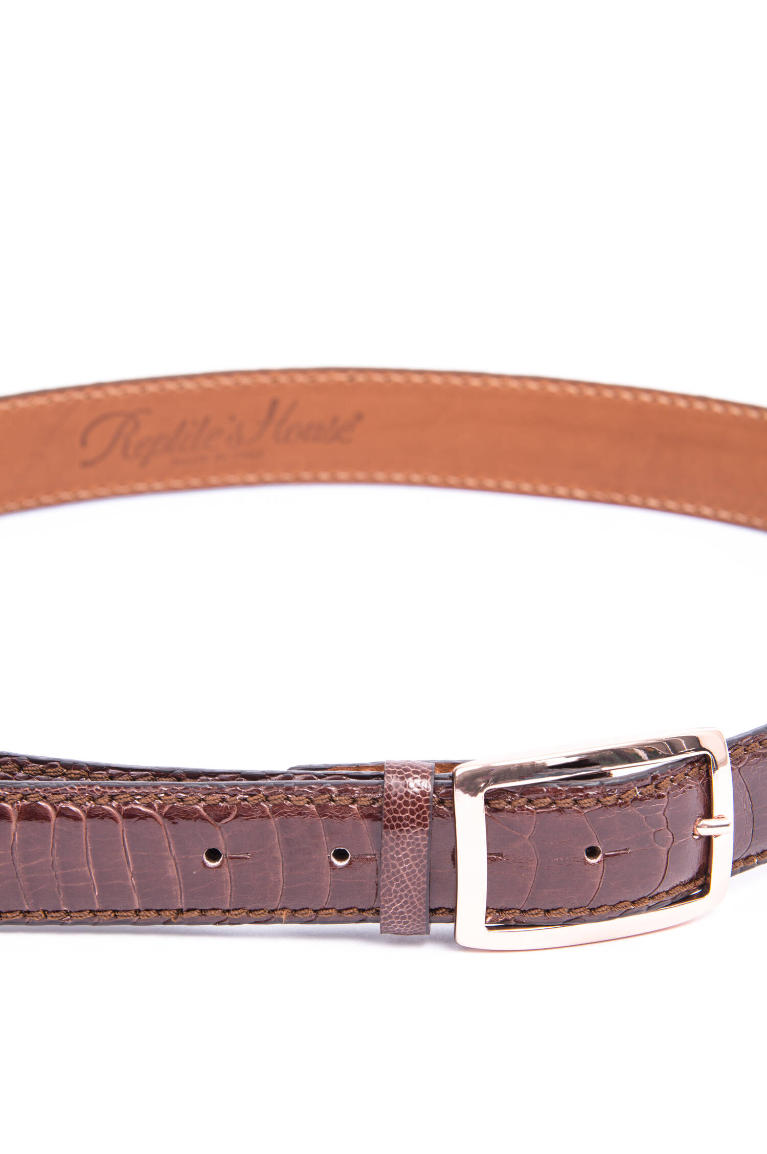 Gürtel mit Kroko-Optik in Cognac Gürtel mit Kroko-Optik in Cognac