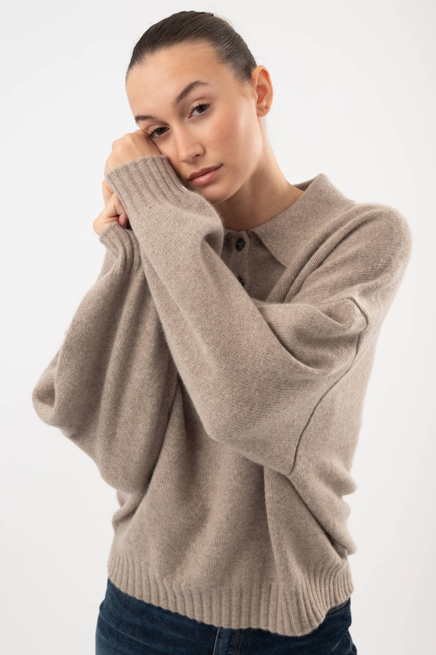 Cashmere-Pullover KINGS ROAD in Beige Cashmere-Pullover KINGS ROAD in Beige