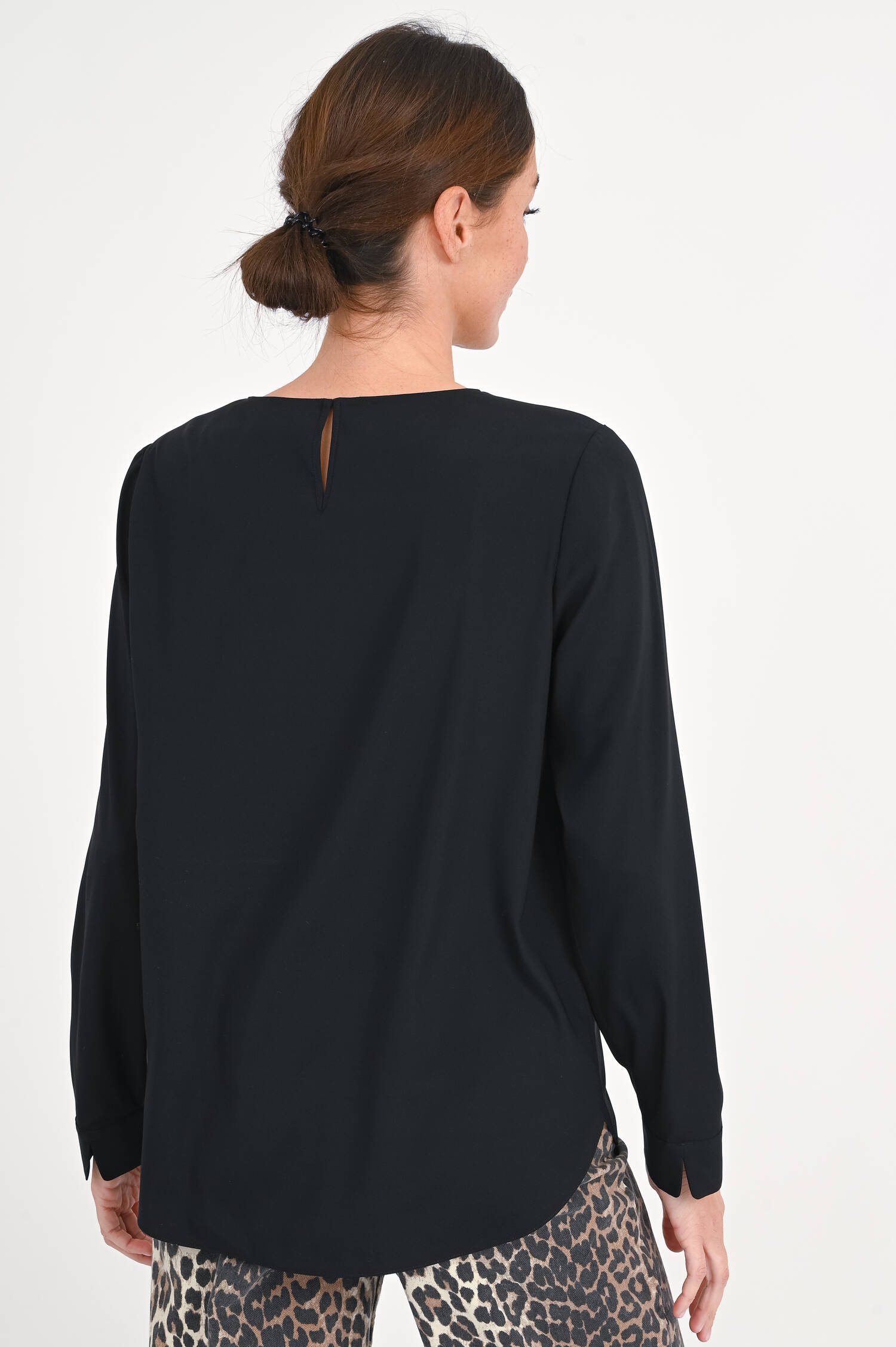 Seidenbluse in Schwarz