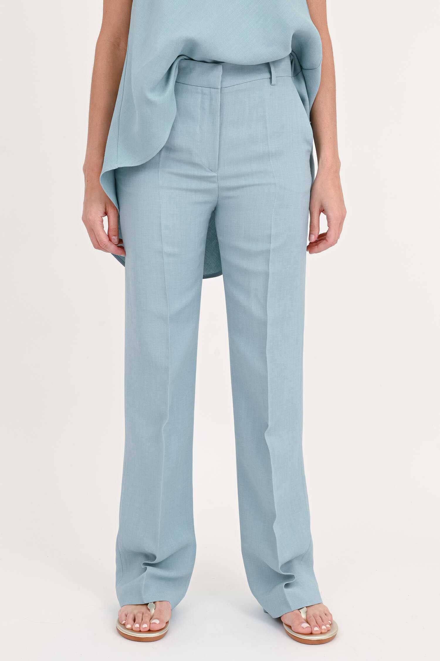 Wide-Leg Hose ROBINIA in Blaugrau