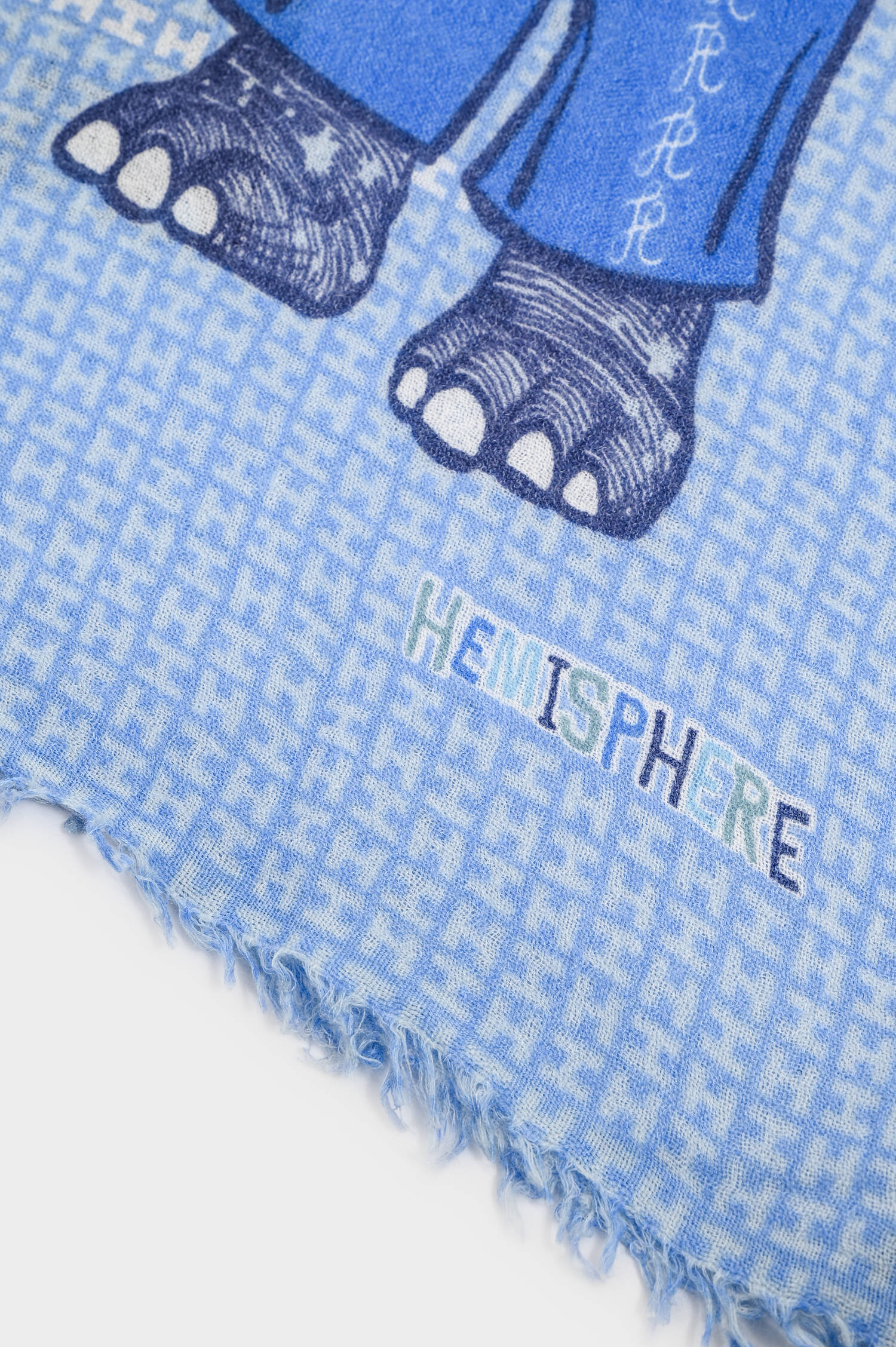 Tuch "OMATCH" aus Cashmere-Seiden-Mix in Blau Tuch "OMATCH" aus Cashmere-Seiden-Mix in Blau