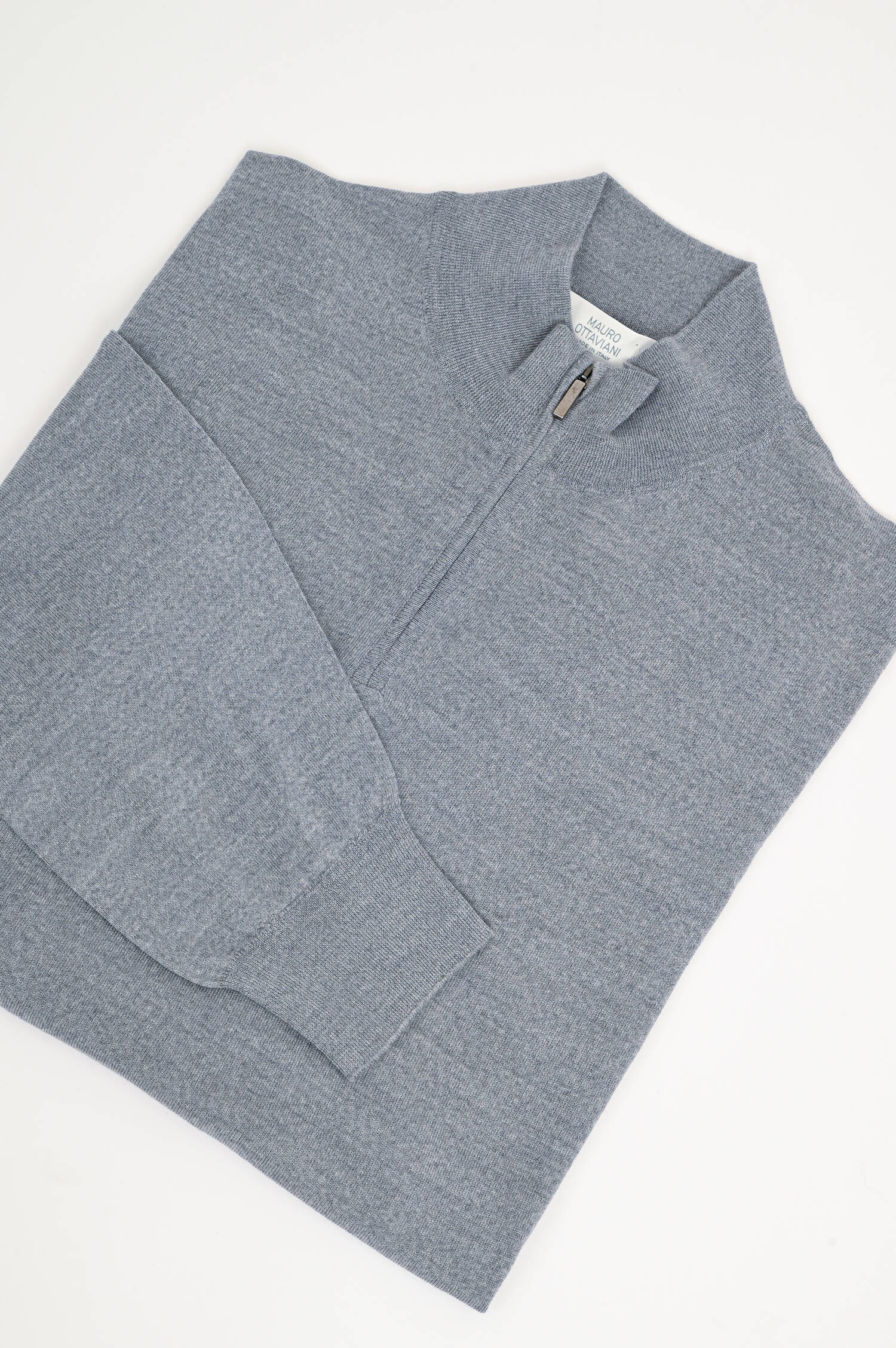 Feinstrick-Pullover aus Wolle in Grau