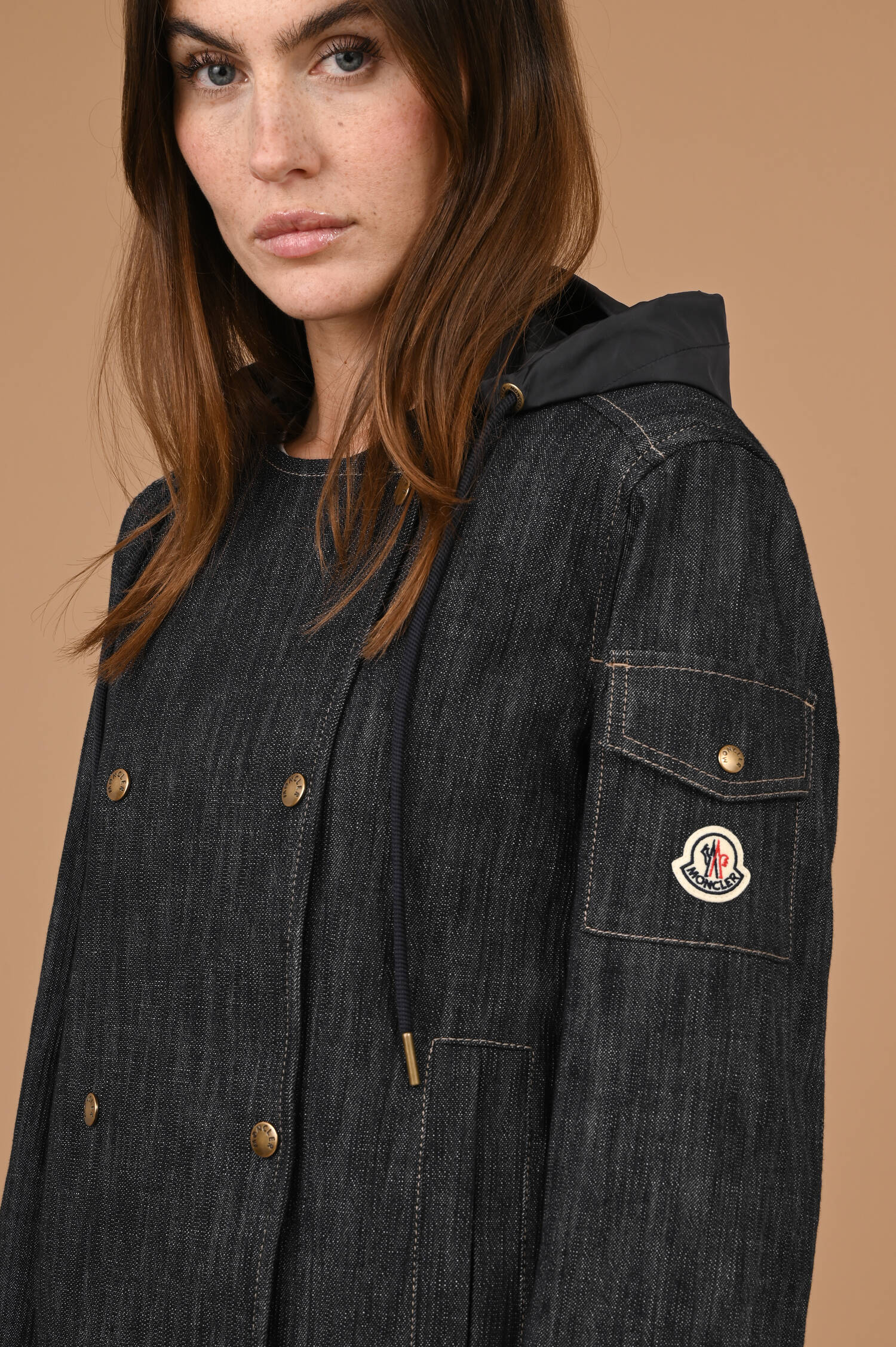 Denim Kapuzenjacke DIERVELLA in Marineblau