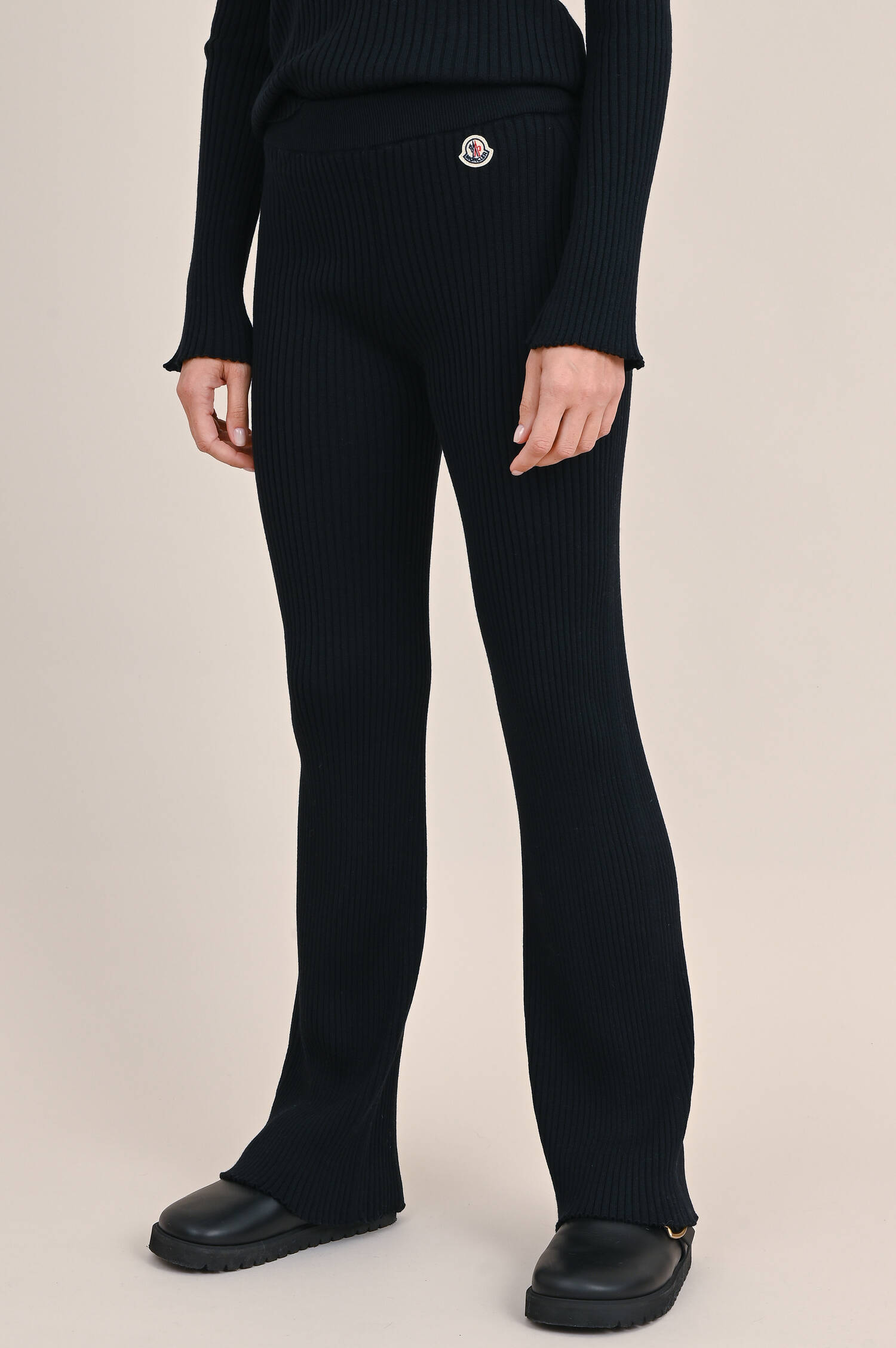 Wollmix Hose in Schwarz