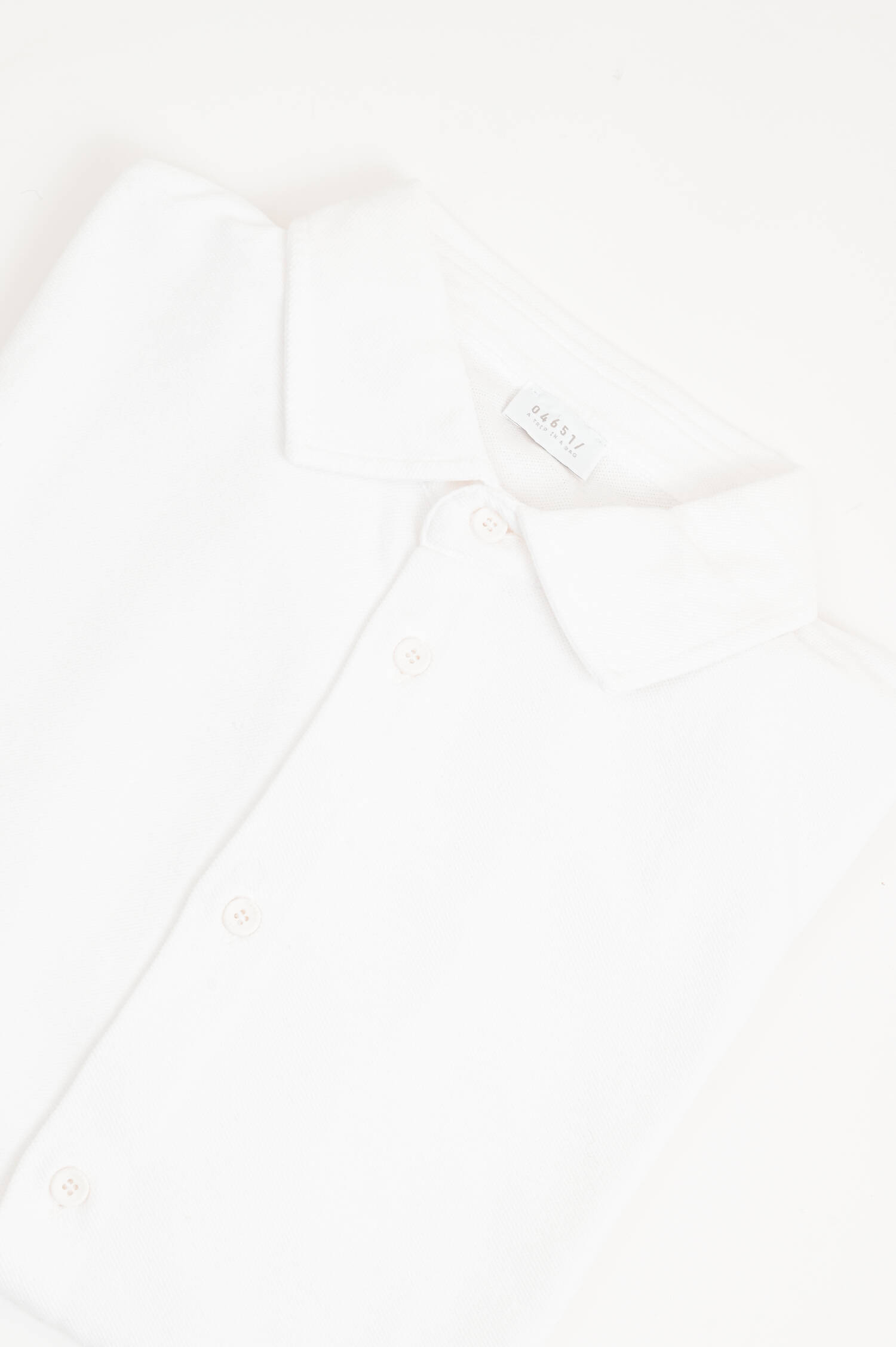 Langarm Polo-Shirt in Weiß Langarm Polo-Shirt in Weiß