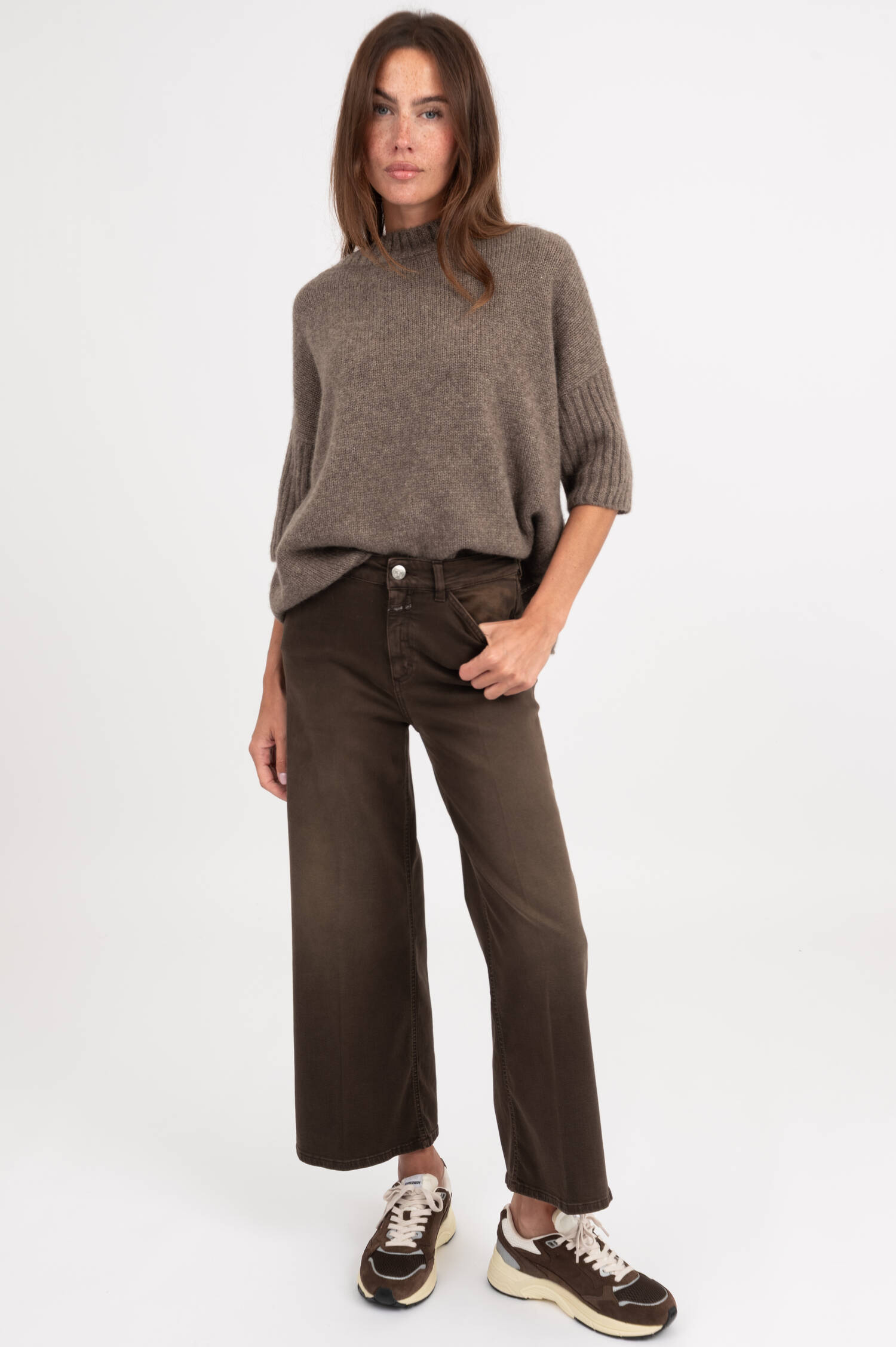 Cropped Jeans WERA in Braun