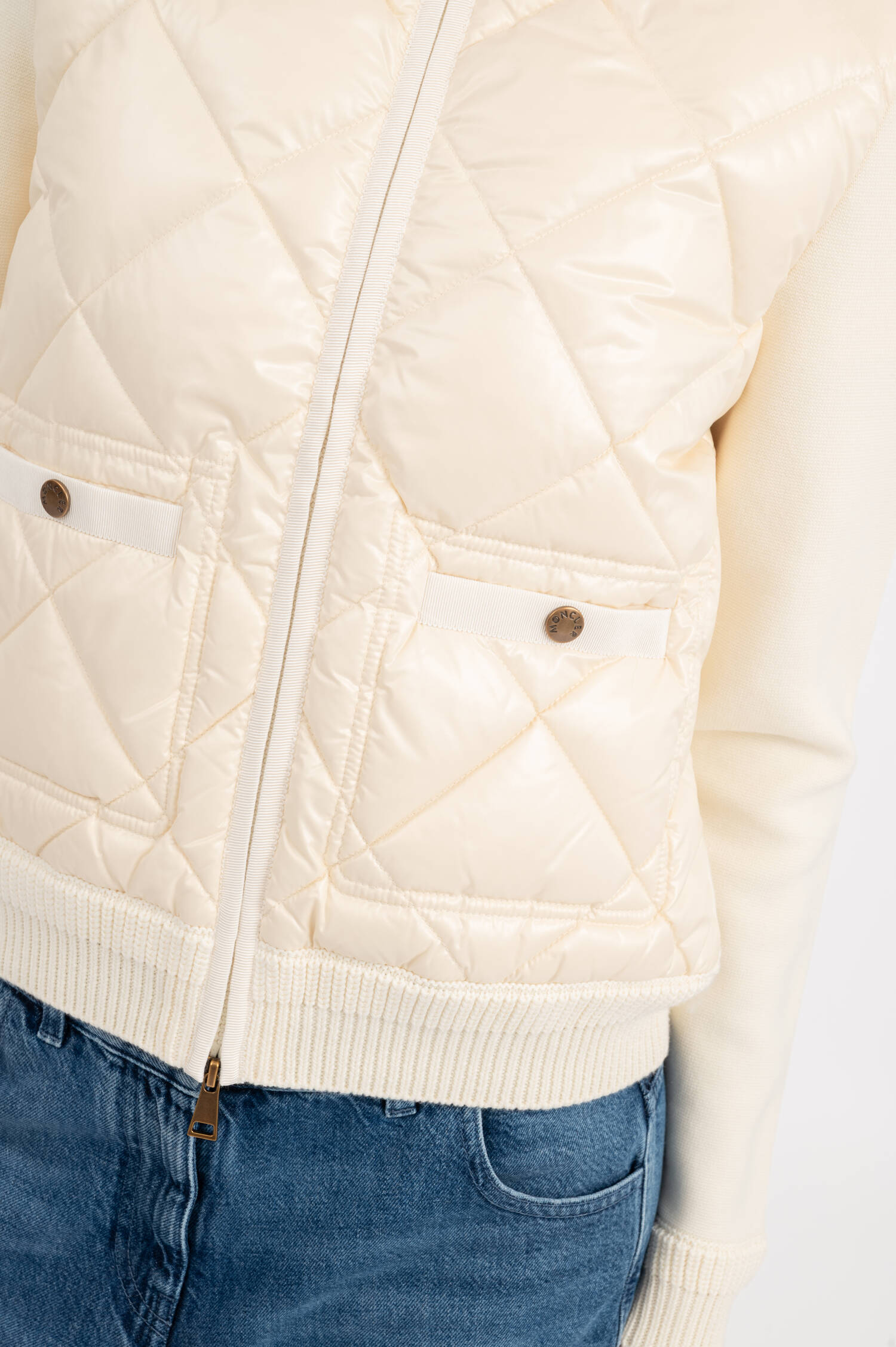 Hybrid Jacke in Creme Hybrid Jacke in Creme