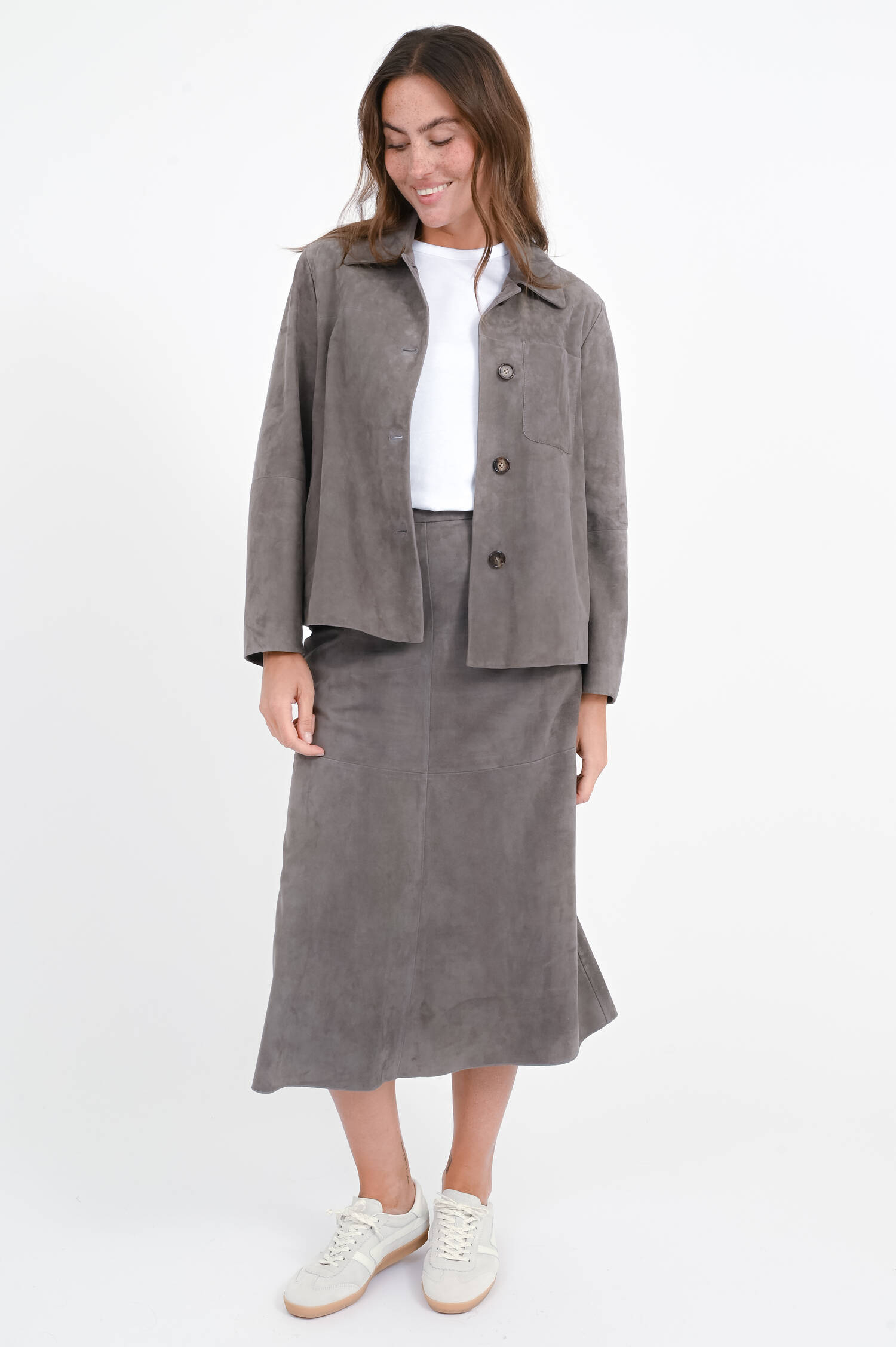 Lederjacke CLEO in Grau