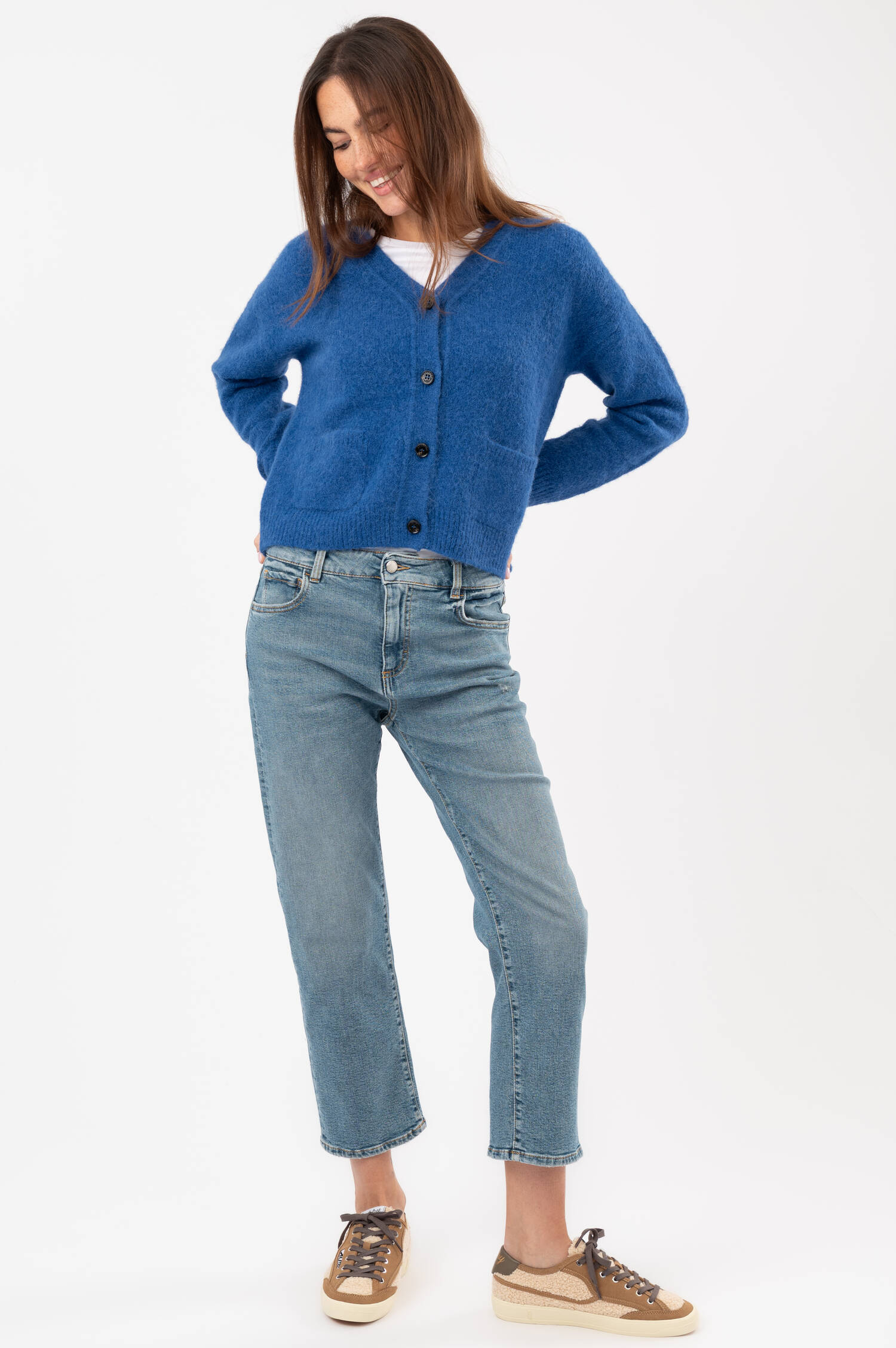 Relaxed Jeans in Mittelblau