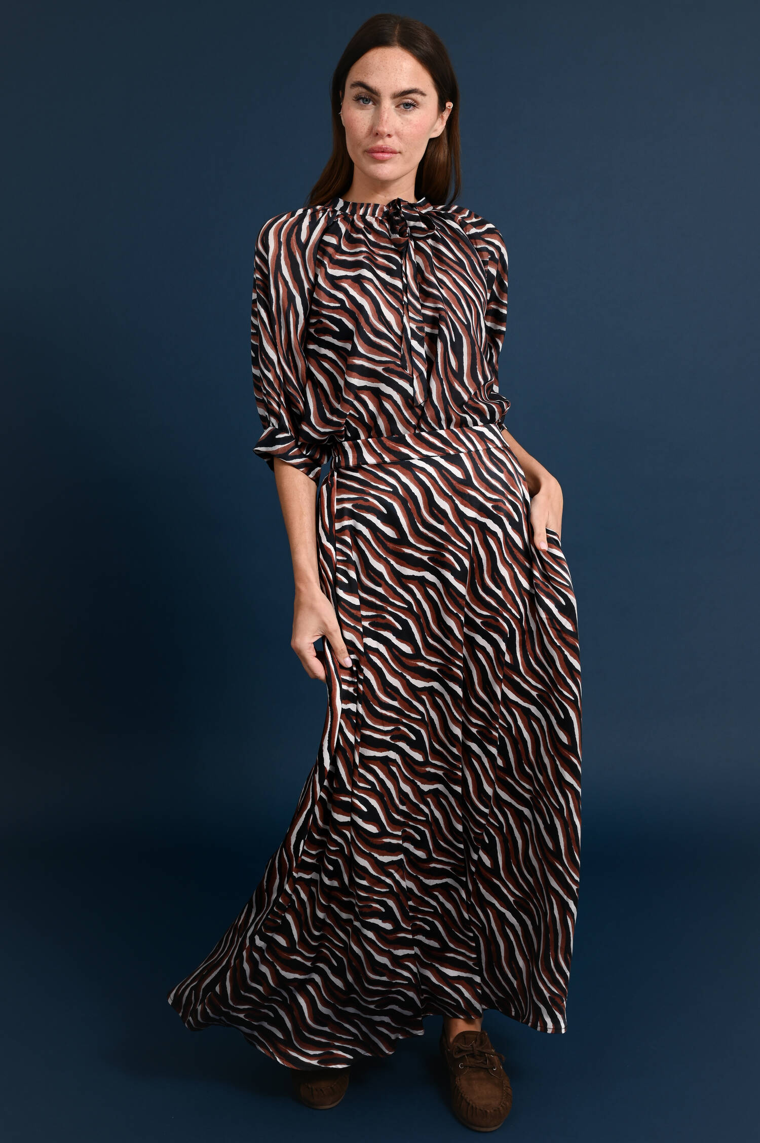 Seiden Rock Fello in Zebra gemustert