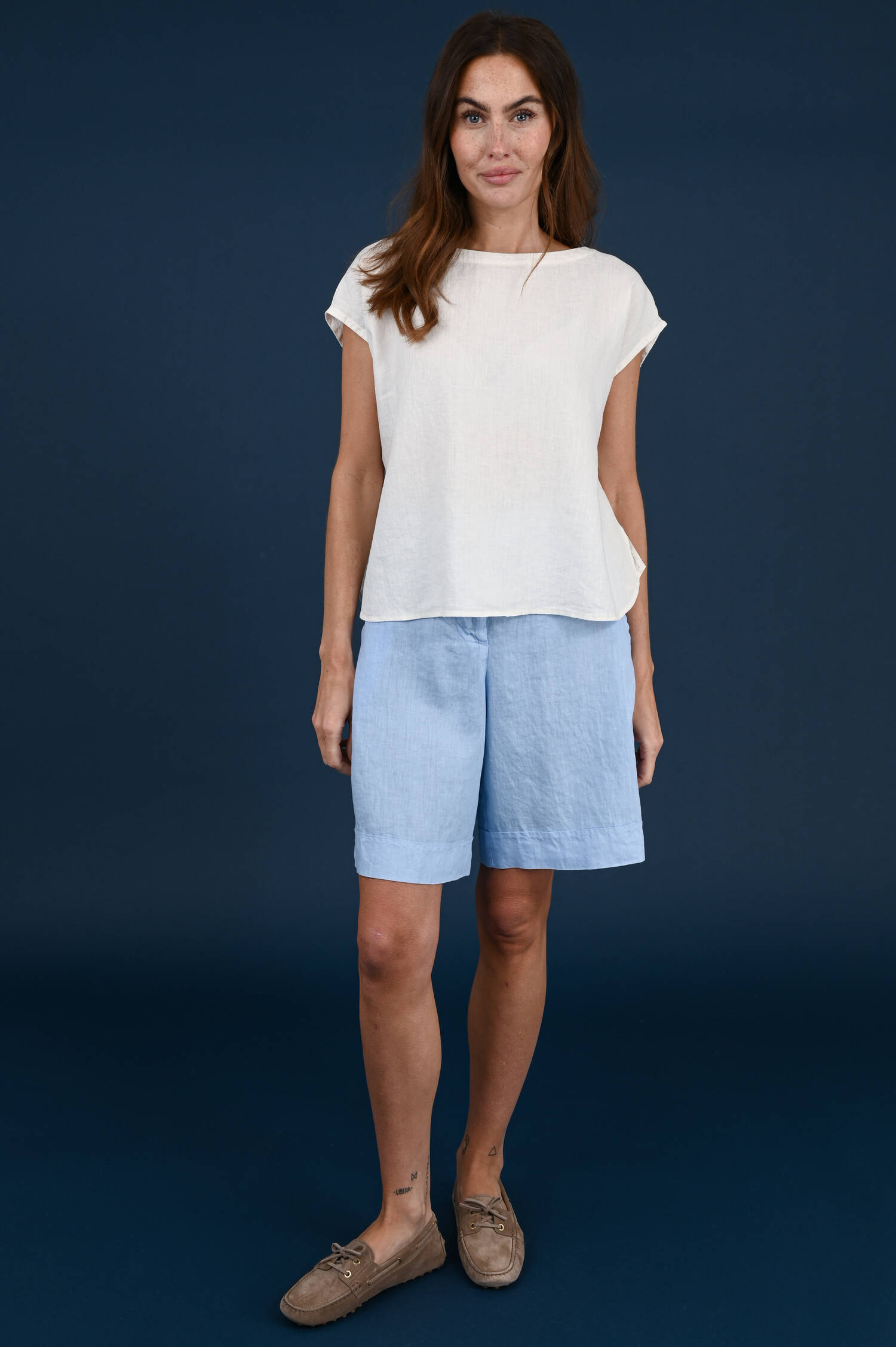 Boxy-Leinentop in Ivorybeige Boxy-Leinentop in Ivorybeige