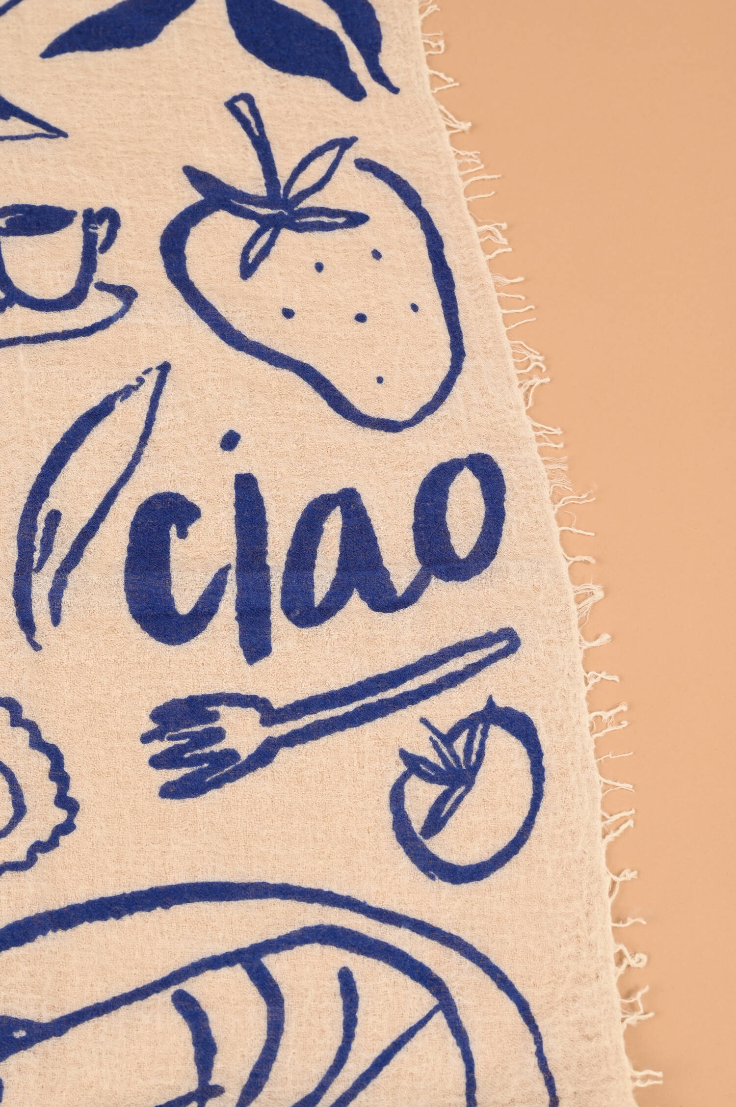 Tuch aus Cashmere "FINE" in Blau