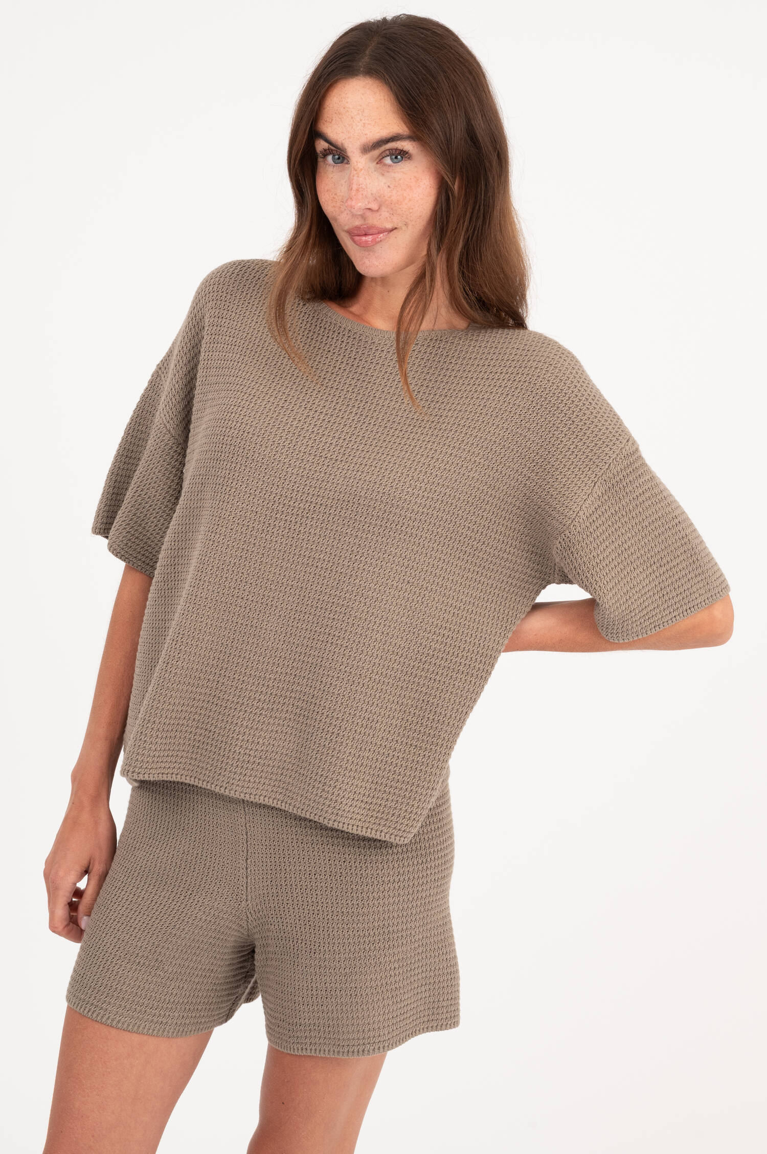 Strickshirt in Khaki