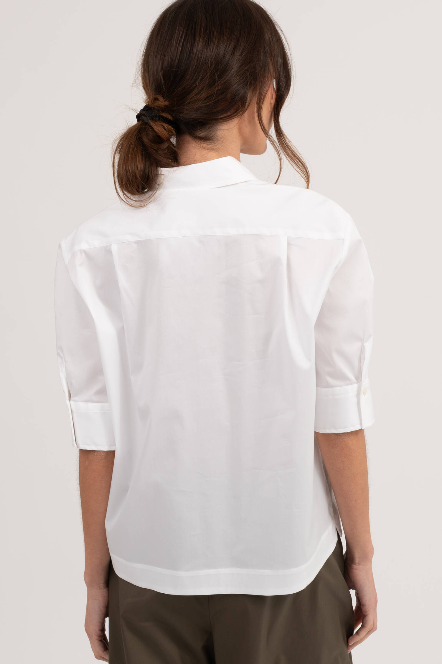 Kurzarm Bluse in Weiß Kurzarm Bluse in Weiß