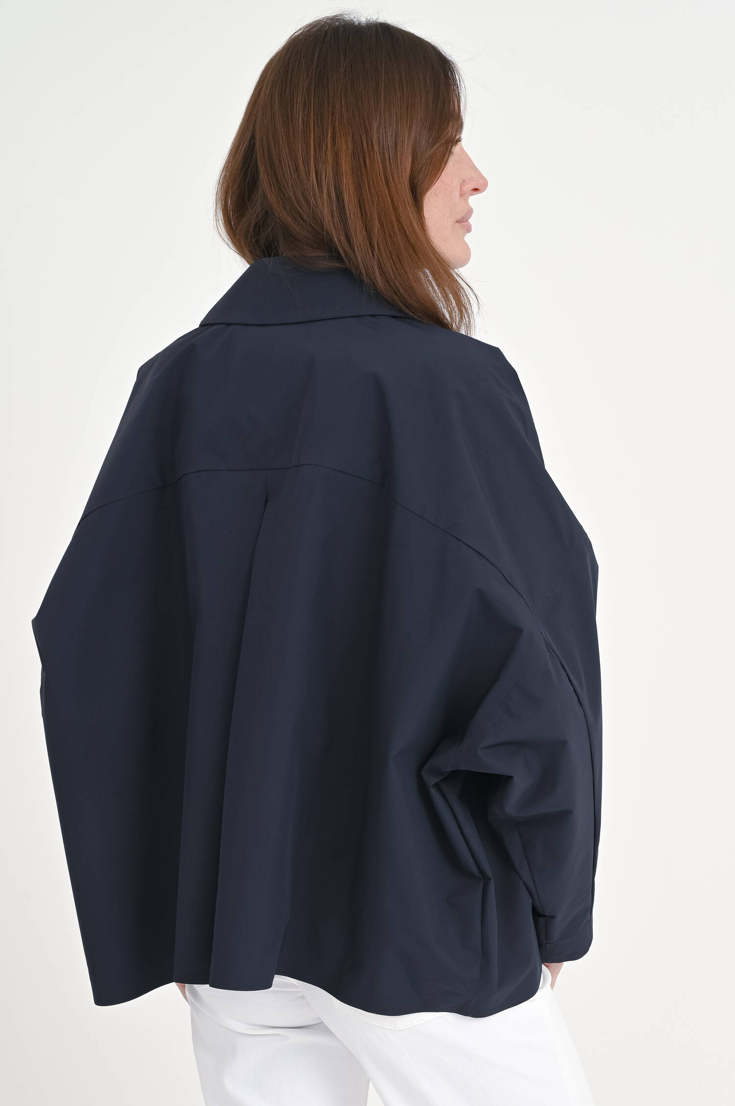 Zweireihige Jacke mit Fledermausärmel  in Navy