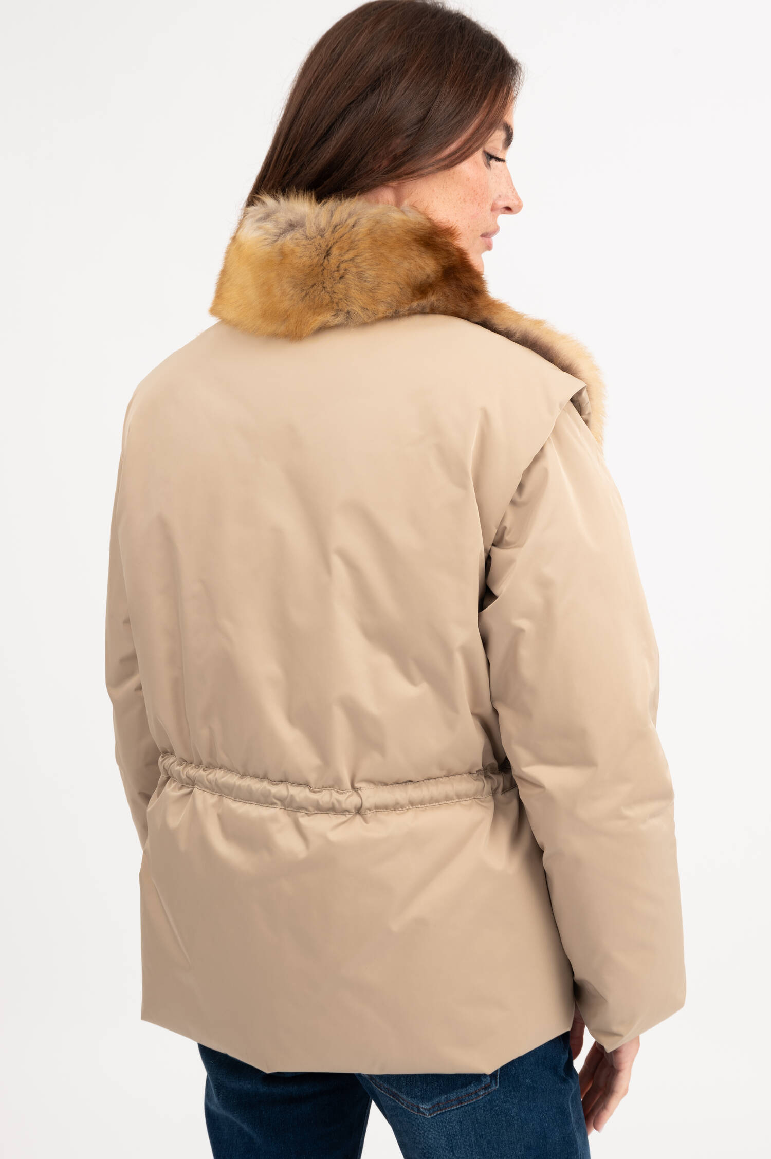 Shearling Daunenjacke BLAIREAU in Camel Shearling Daunenjacke BLAIREAU in Camel