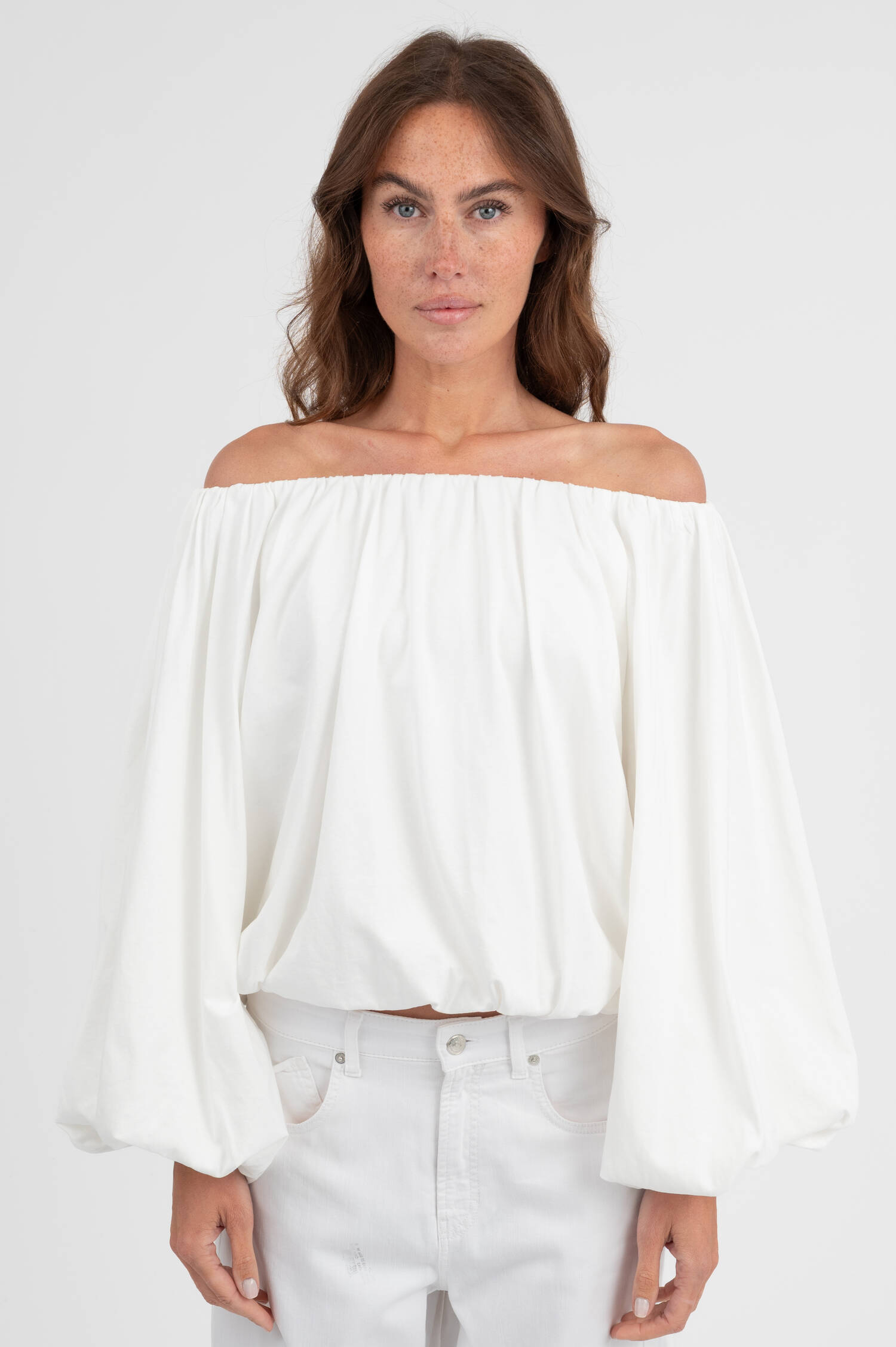 Off-Shoulder Top in Weiß