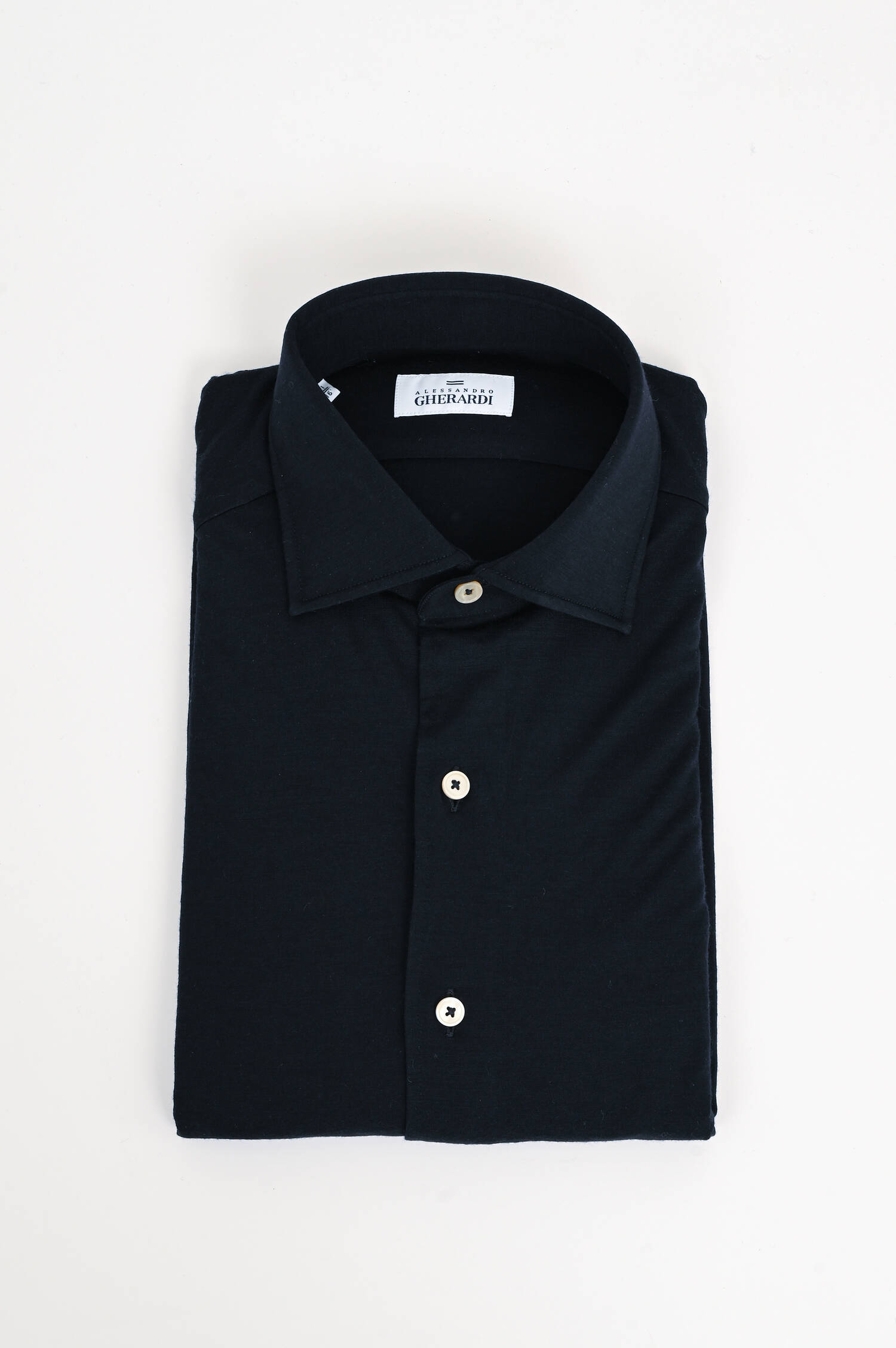 Hemd aus Woll-Cashmere in Midnight