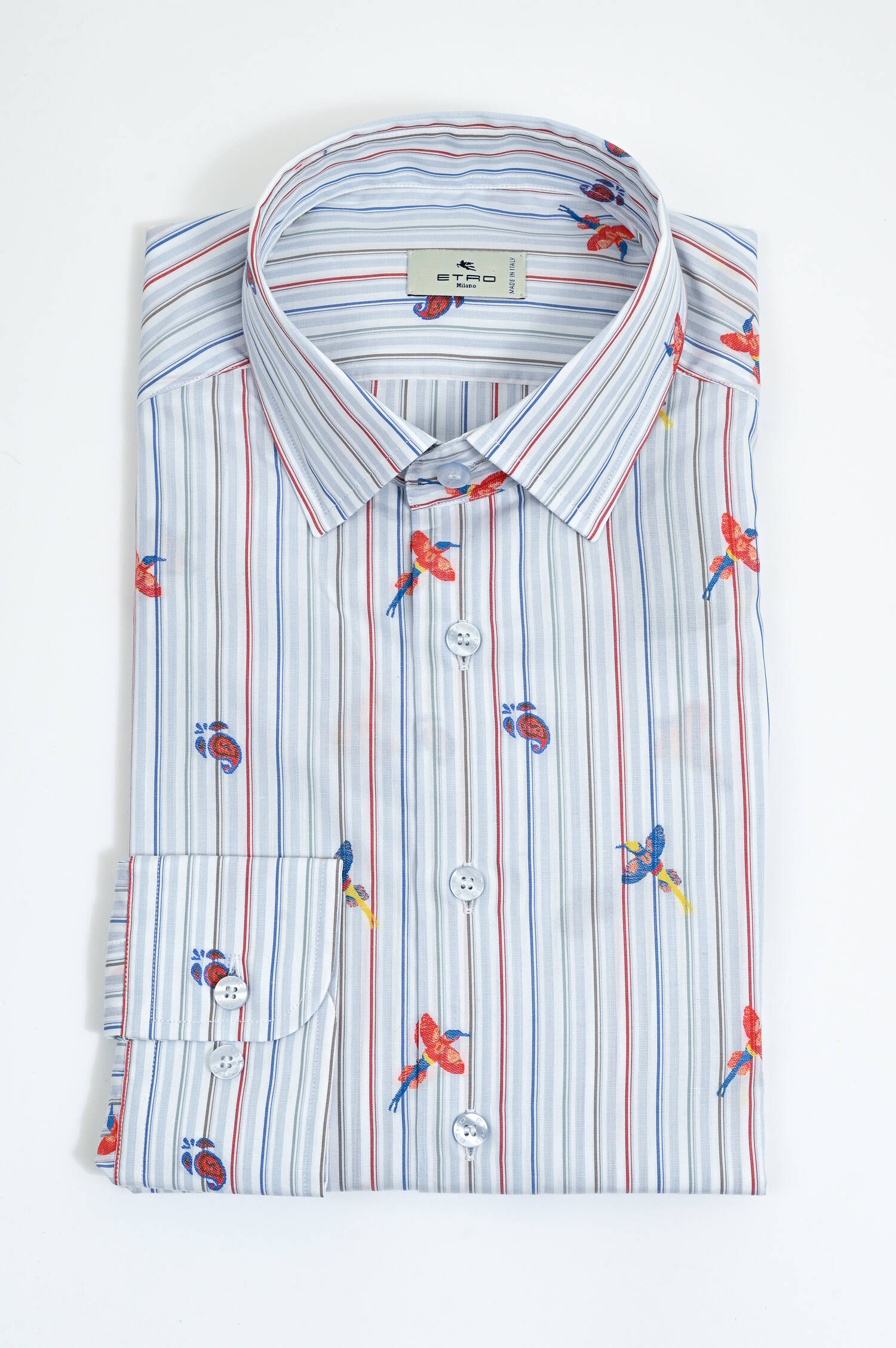 Gemustertes Hemd in Weiß/Multicolor